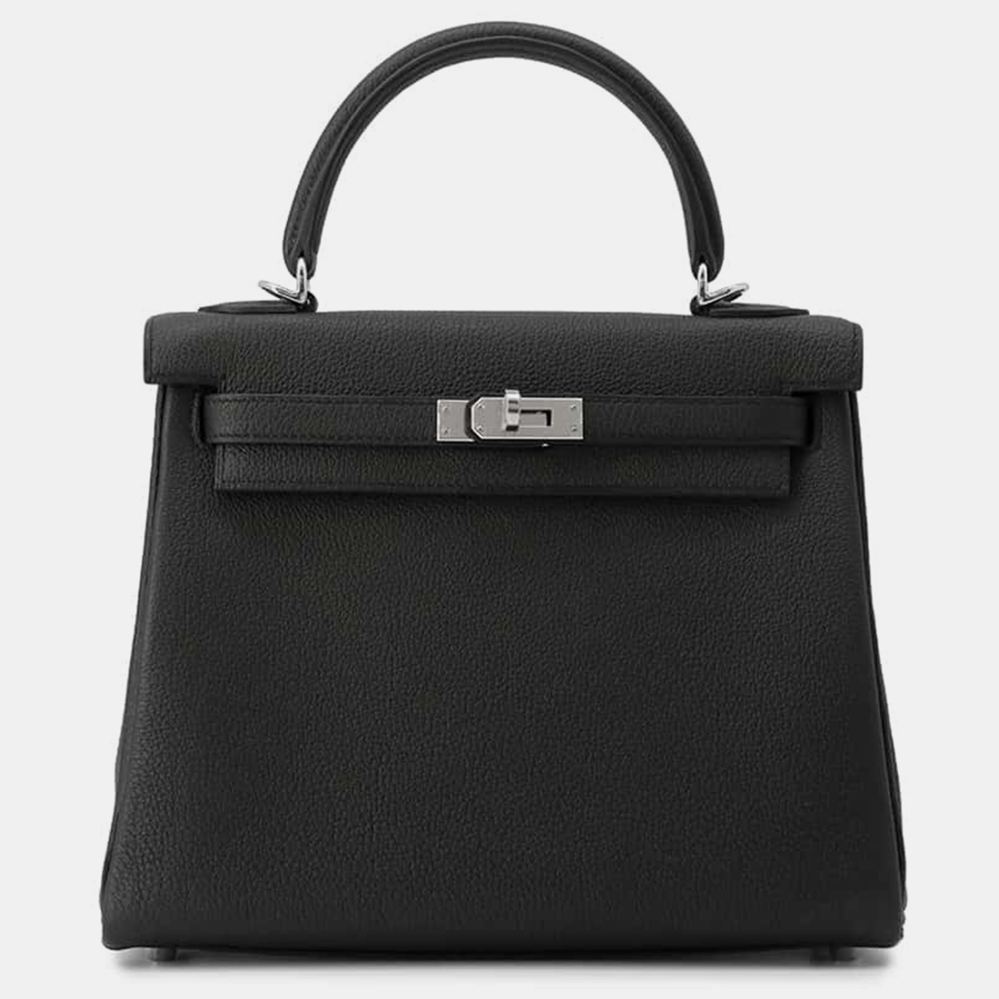 

Hermes Black Togo Leather Kelly Retourne 25 Bag