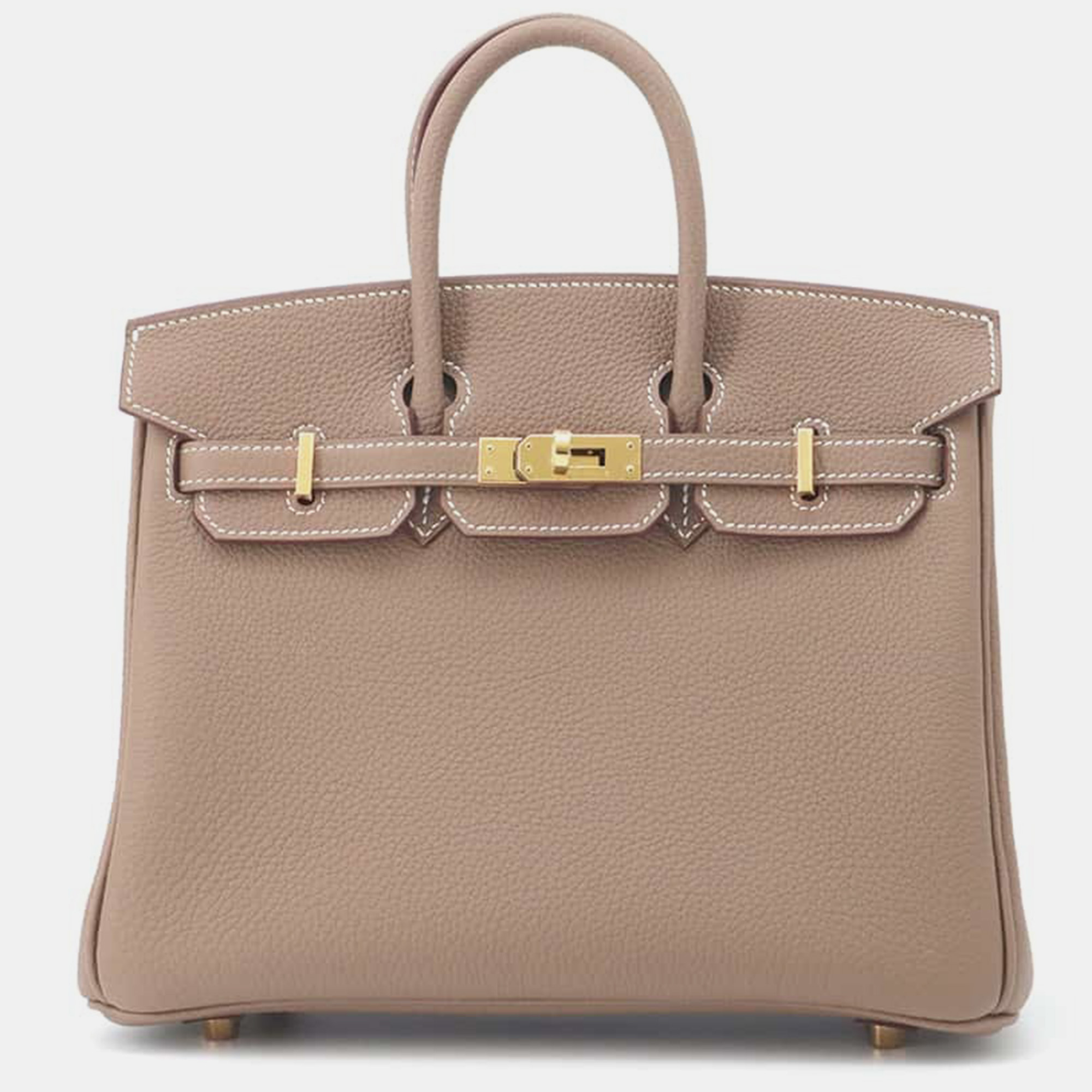 

Hermes Etoupe Togo Leather Birkin 25 Handbag, Brown