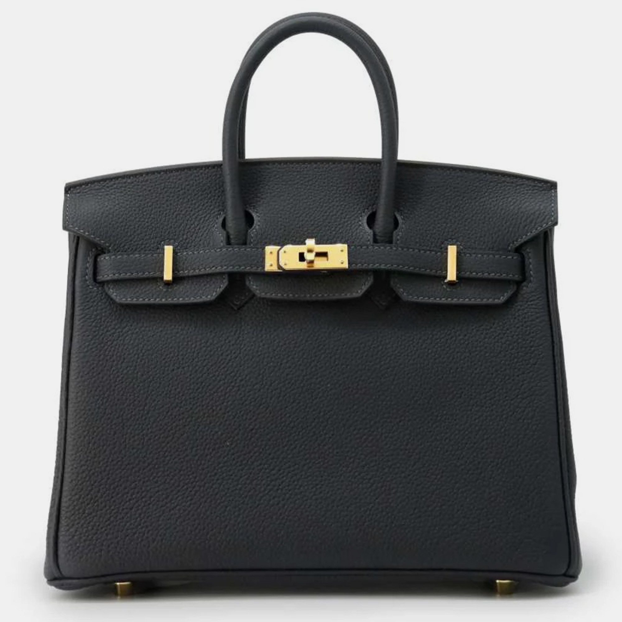 

Hermes Togo Leather Birkin 25 Bag, Black