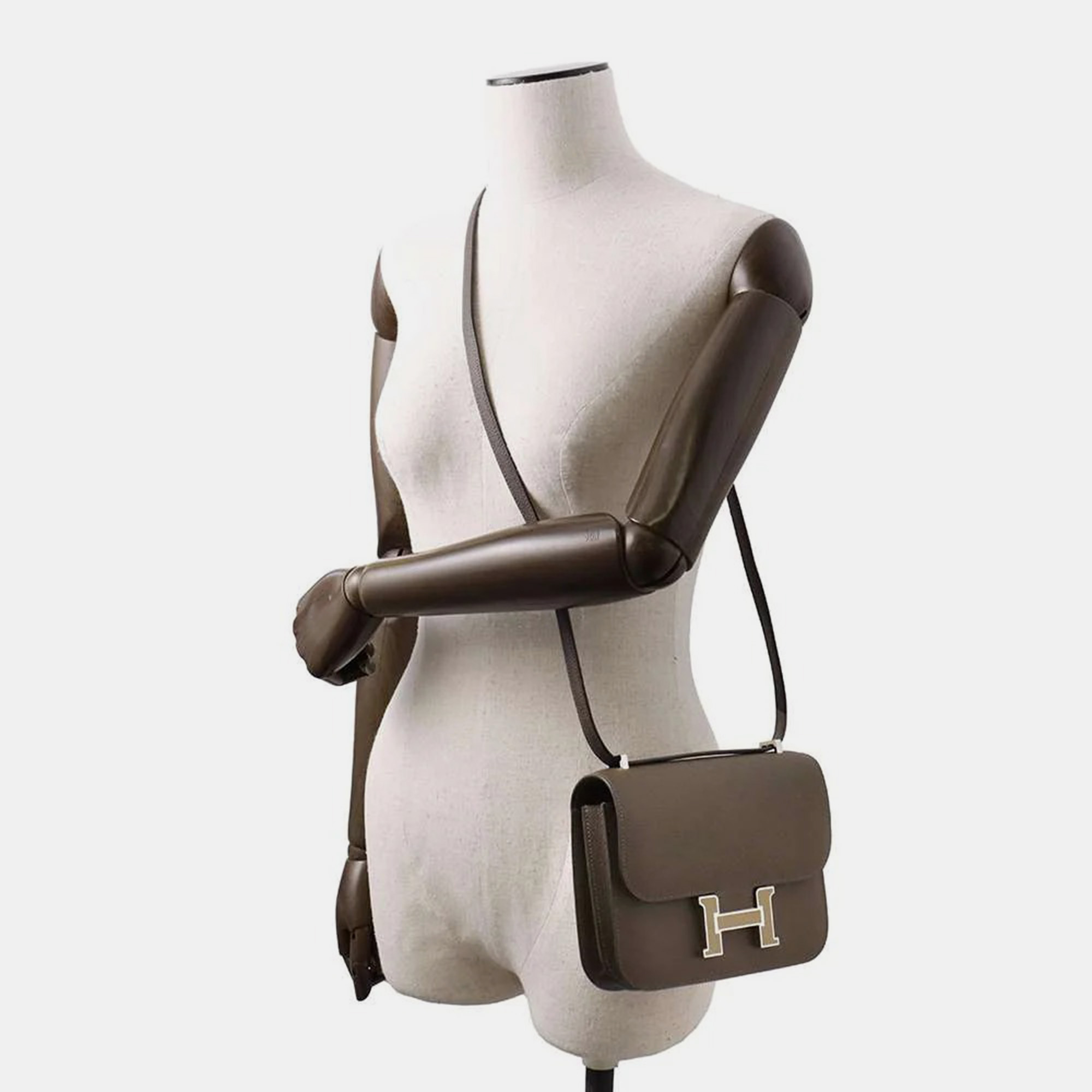 Hermes Ecorce Epsom Leather Constancee Mini Shoulder Bag 