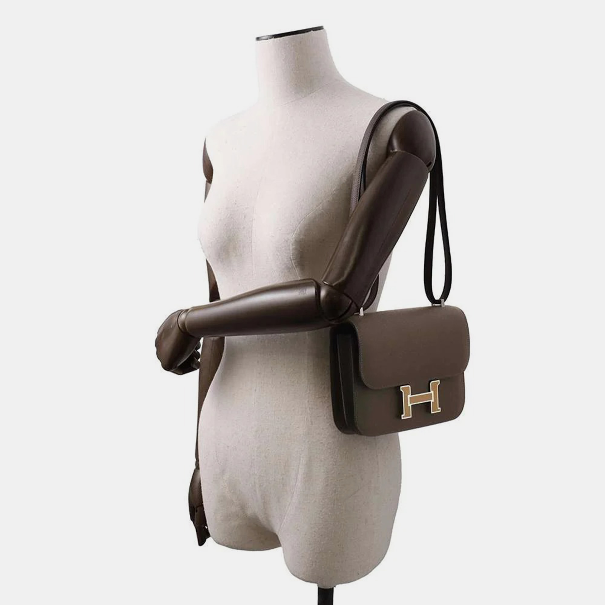 Hermes Ecorce Epsom Leather Constancee Mini Shoulder Bag 