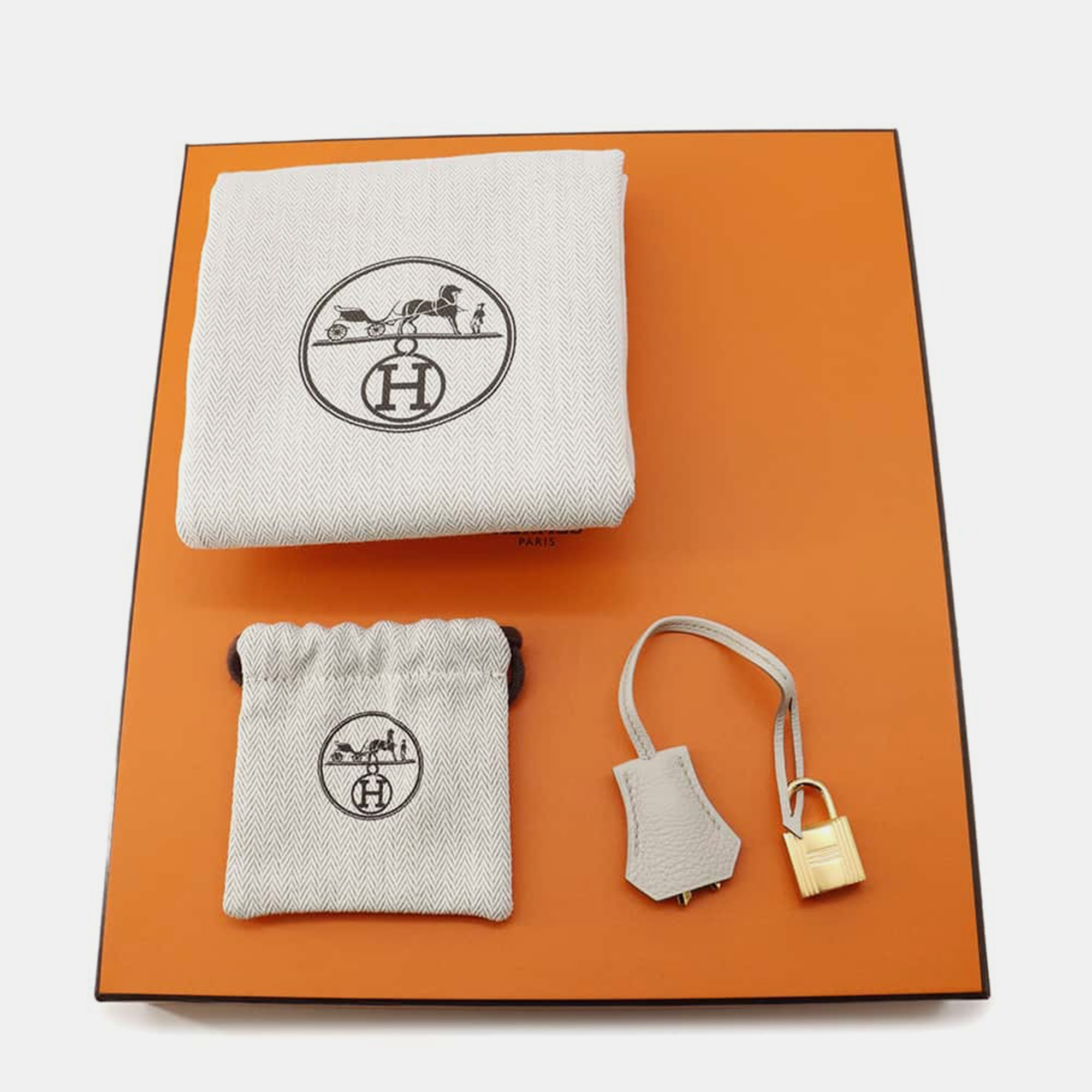 Hermes Beton Togo Leather Birkin 25 Tote Bag 7