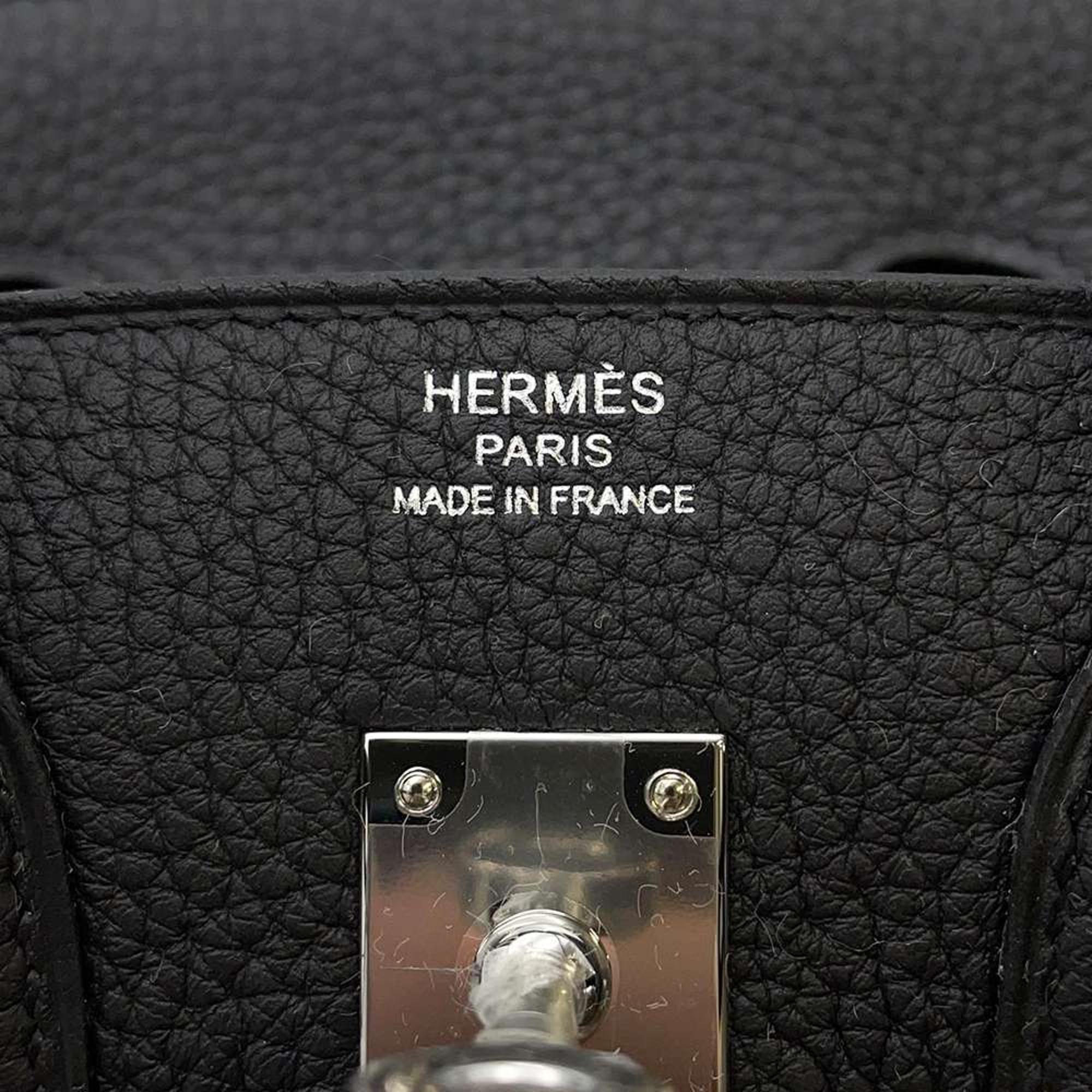 Hermes Black Togo Leather Birkin 25 Tote Bag 6