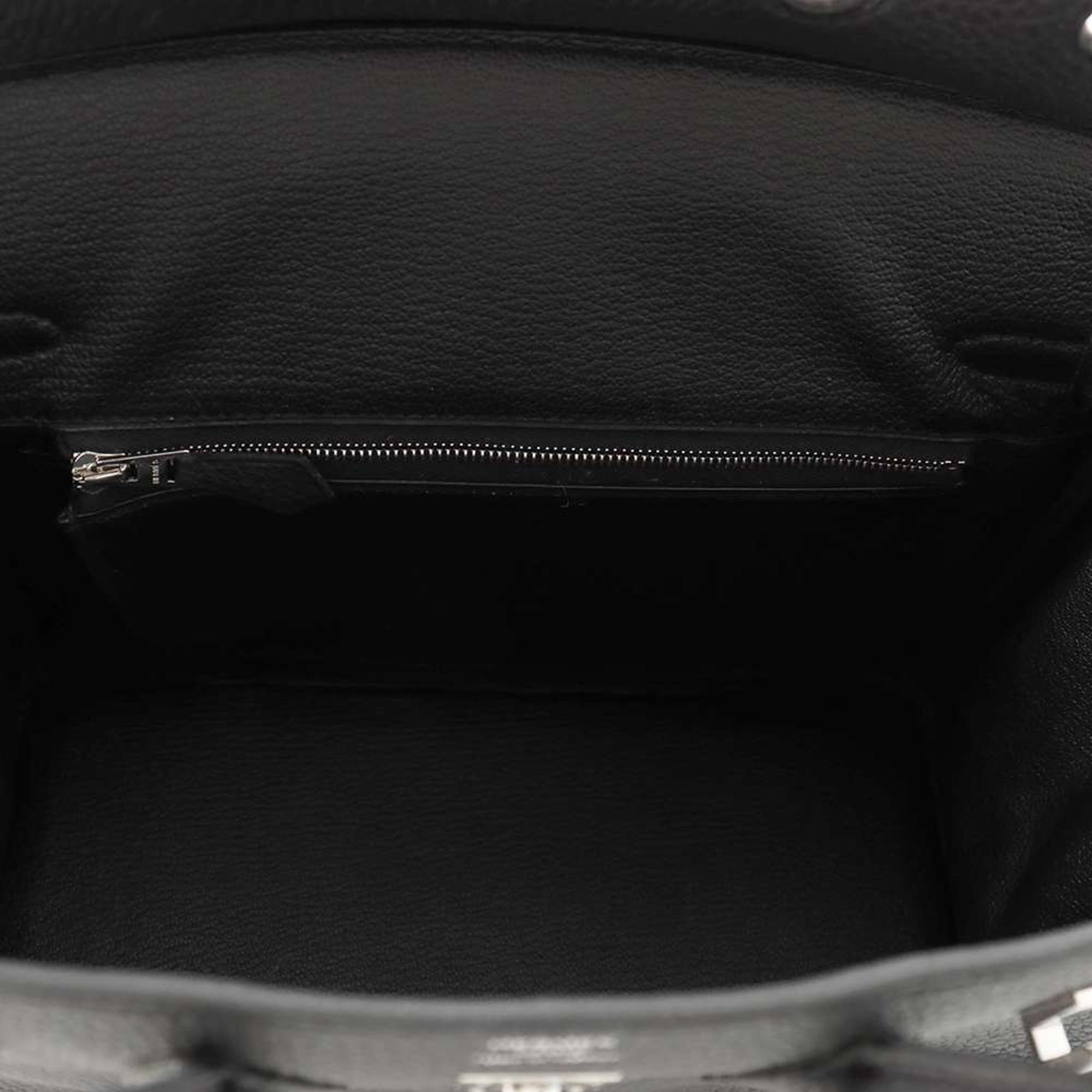 Hermes Black Togo Leather Birkin 25 Tote Bag 5