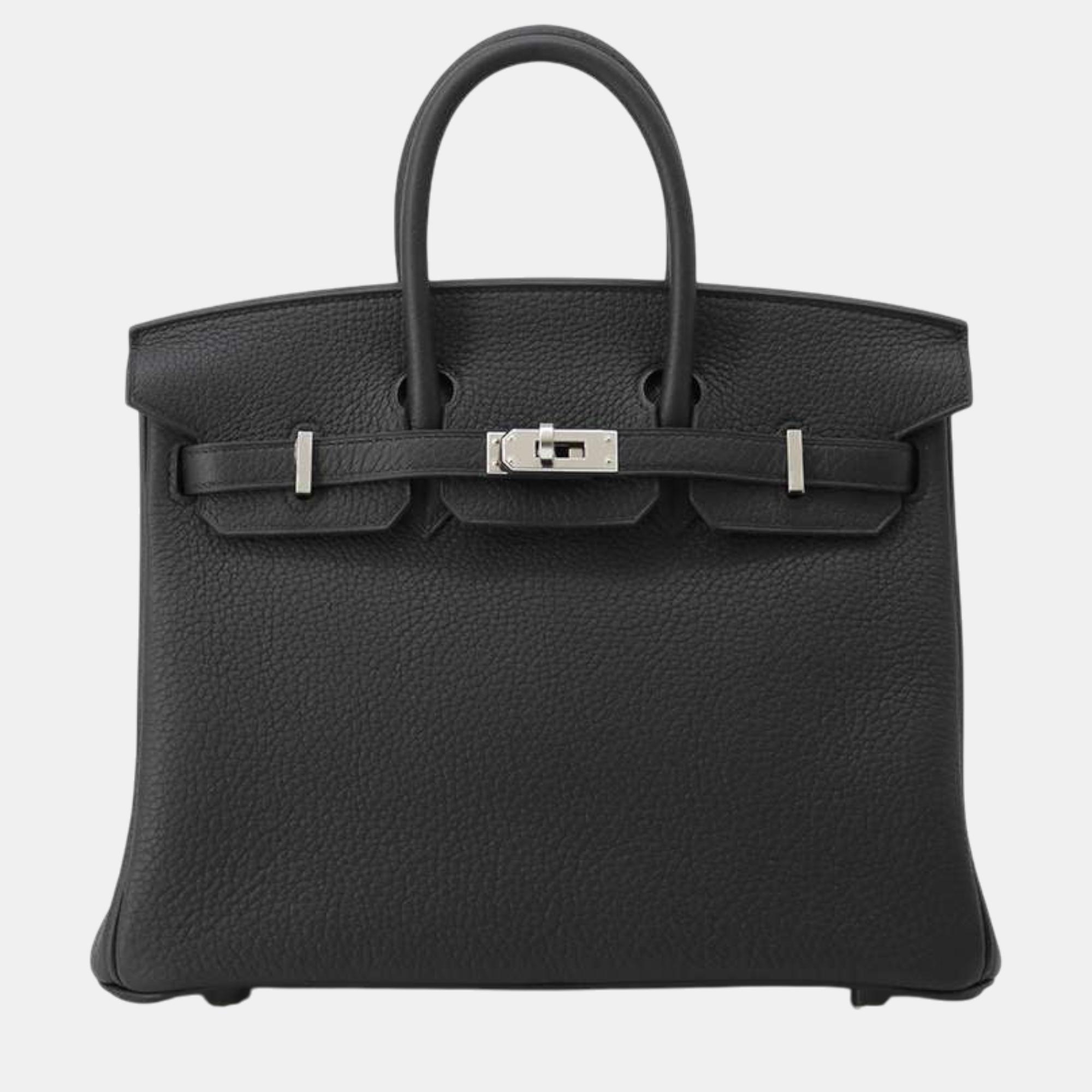 

Hermes Black Togo Leather Birkin 25 Tote Bag