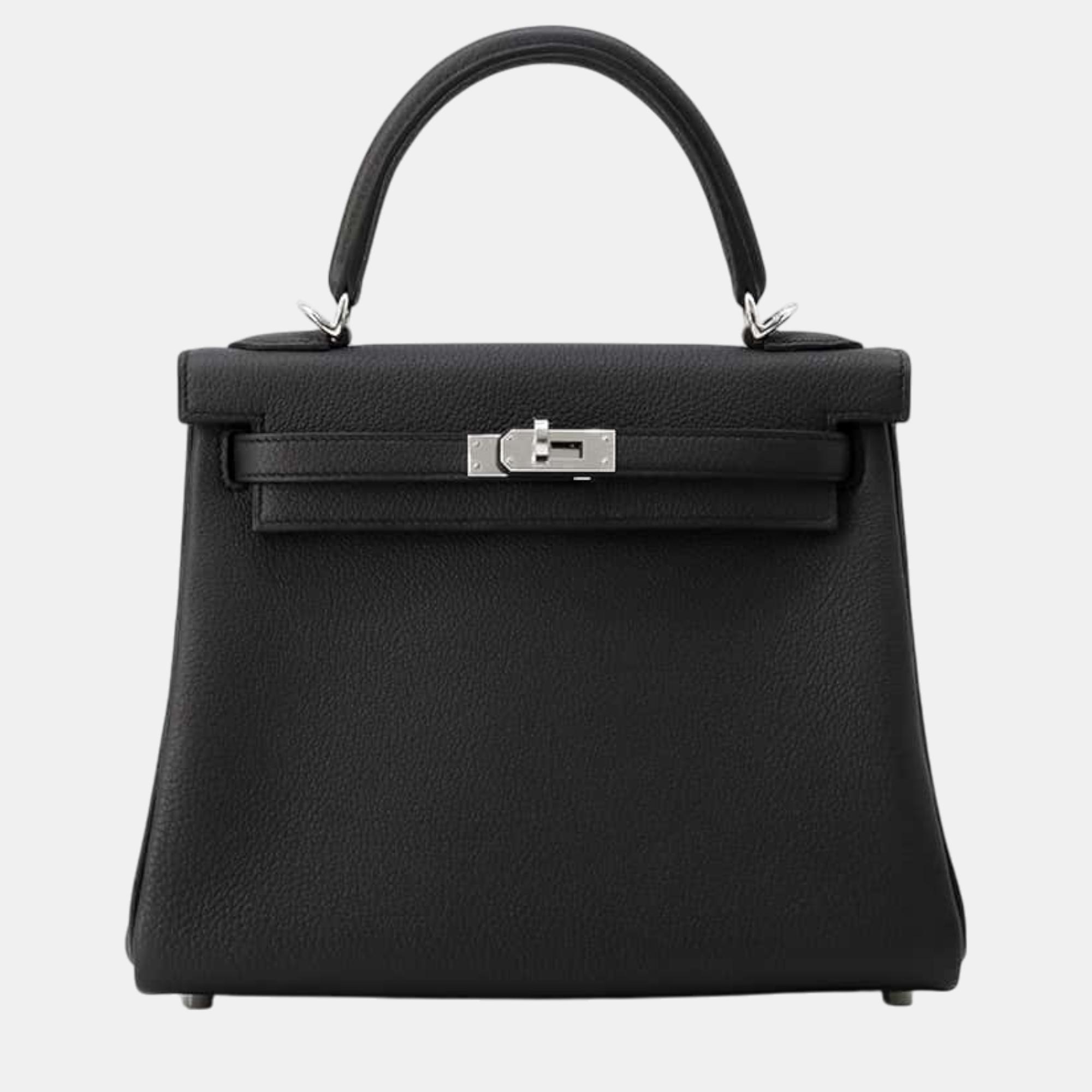 

Hermes Kelly Retourne Black Togo Leather Size