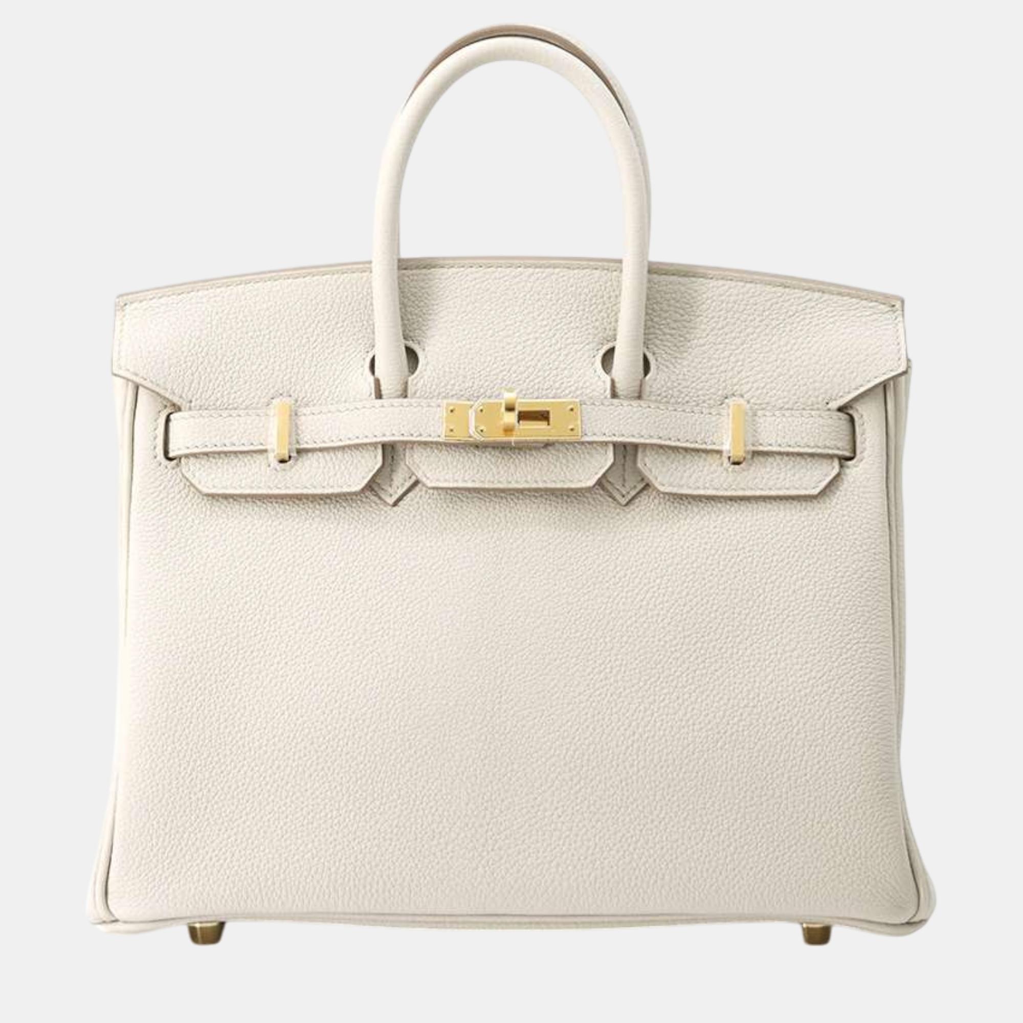 

Hermes Birkin Beton Togo Leather Size, White