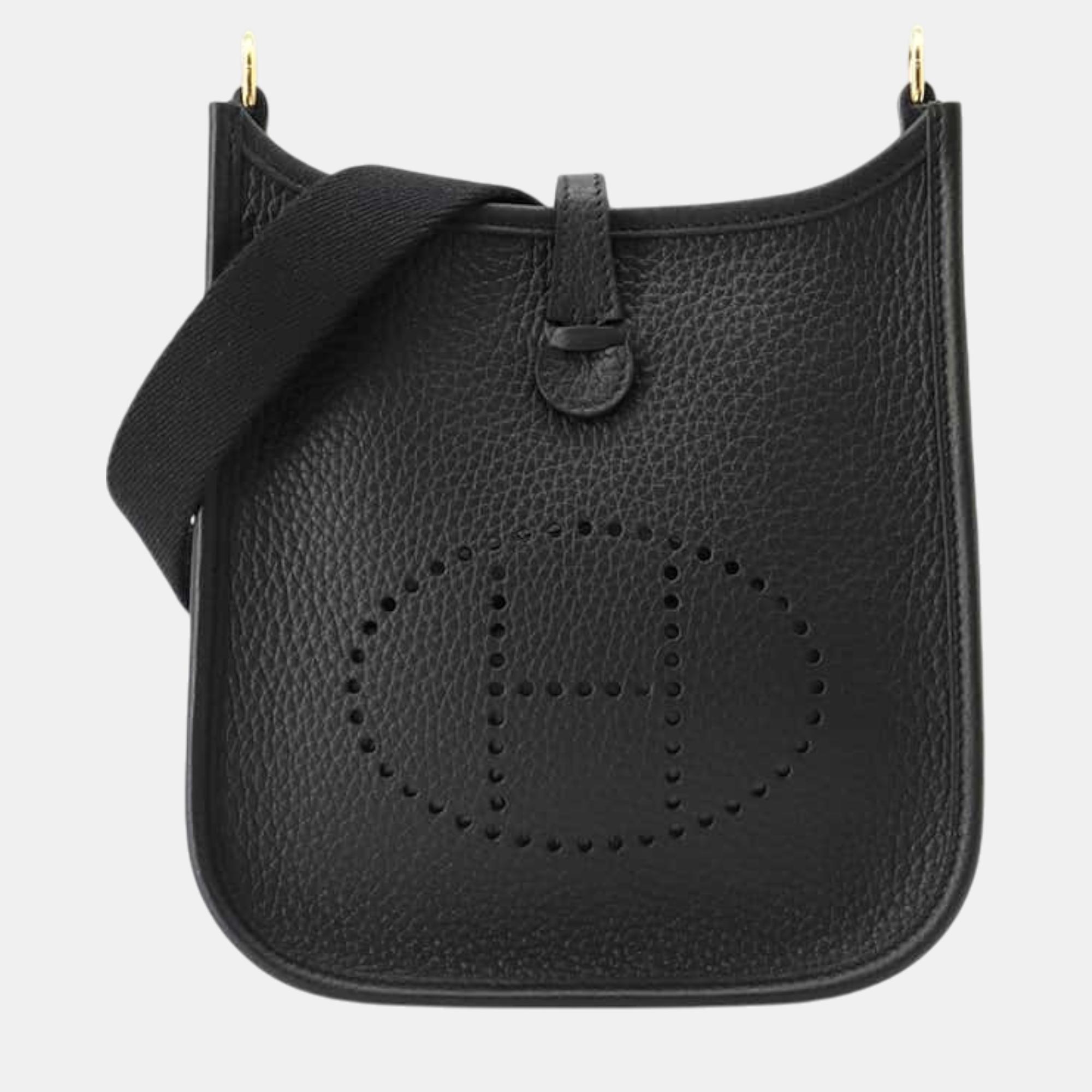 

Hermes Black Taurillon Clemence Evelyne Amazon TPM Bag