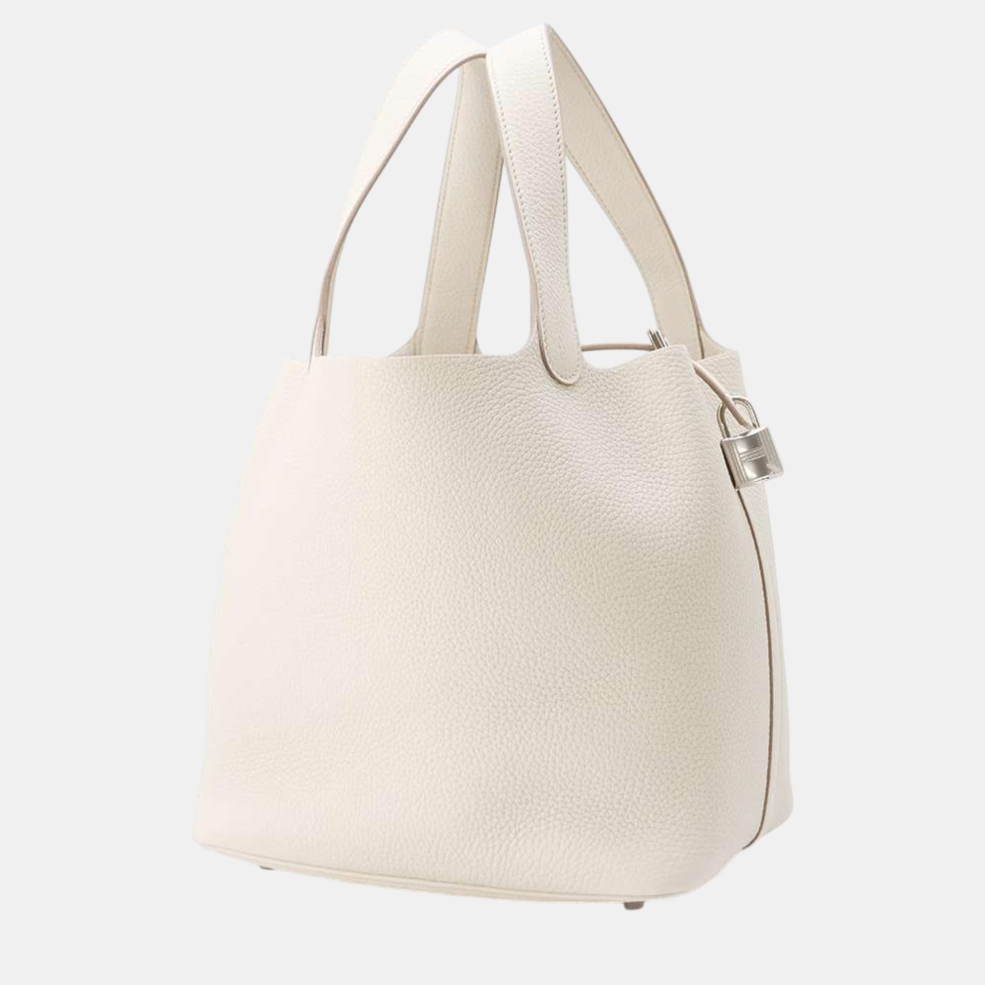 Hermes Beton Taurillon Clemence  Picotin Lock MM Bag 
