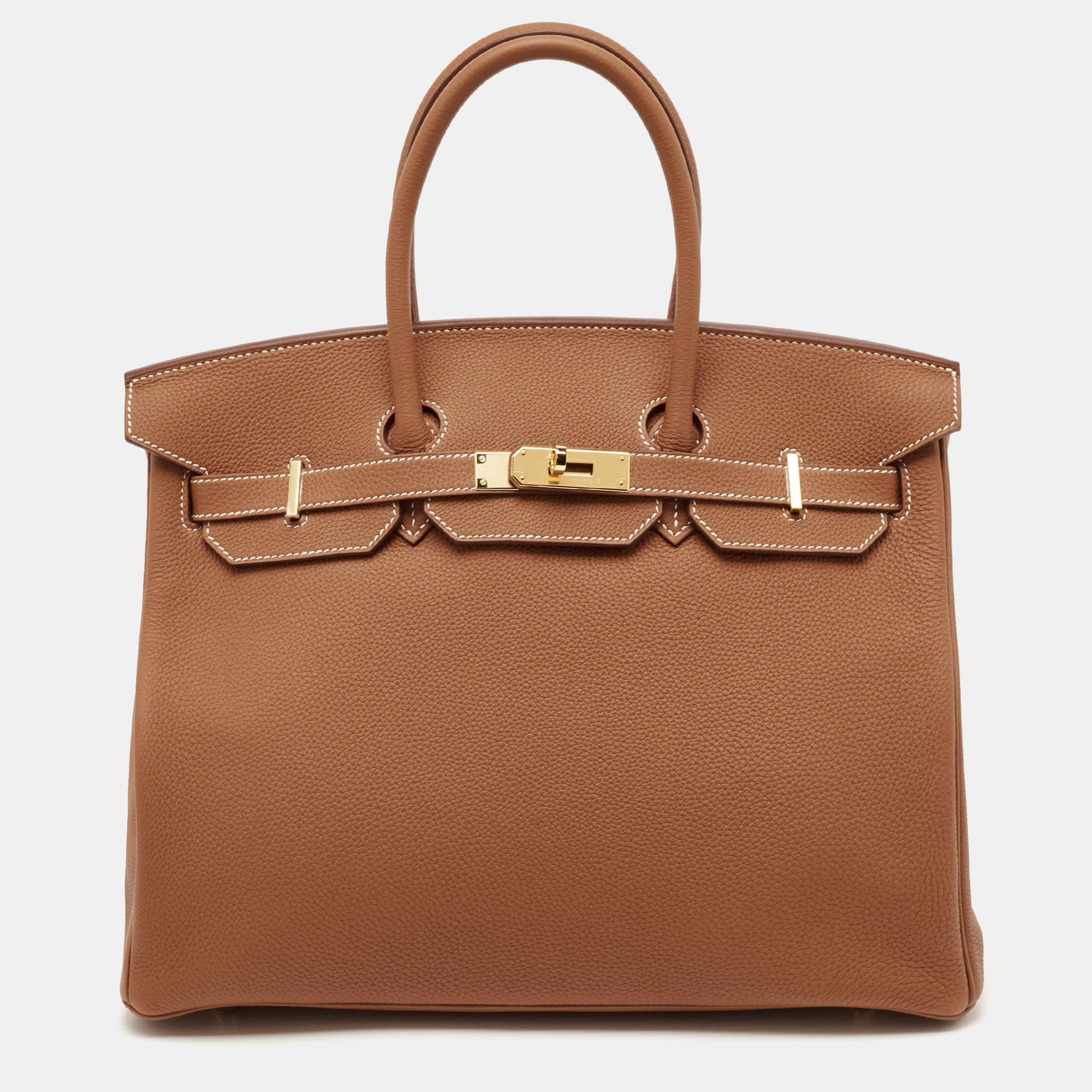 

Hermès Gold Togo Leather Gold Finish Birkin 35 Bag, Brown