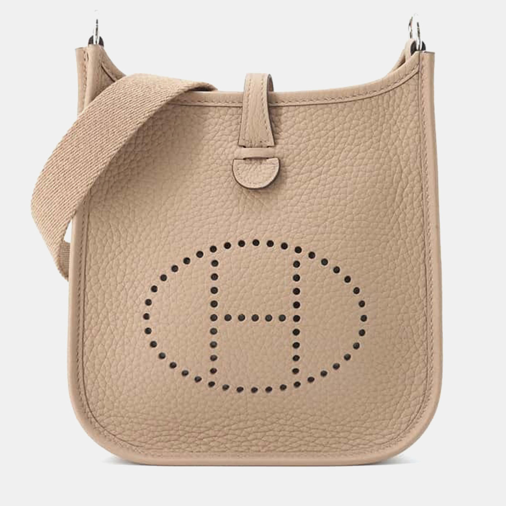 

Hermes Beige Marfa Taurillon Clemence Leather Evelyne TPM Crossbody Bag