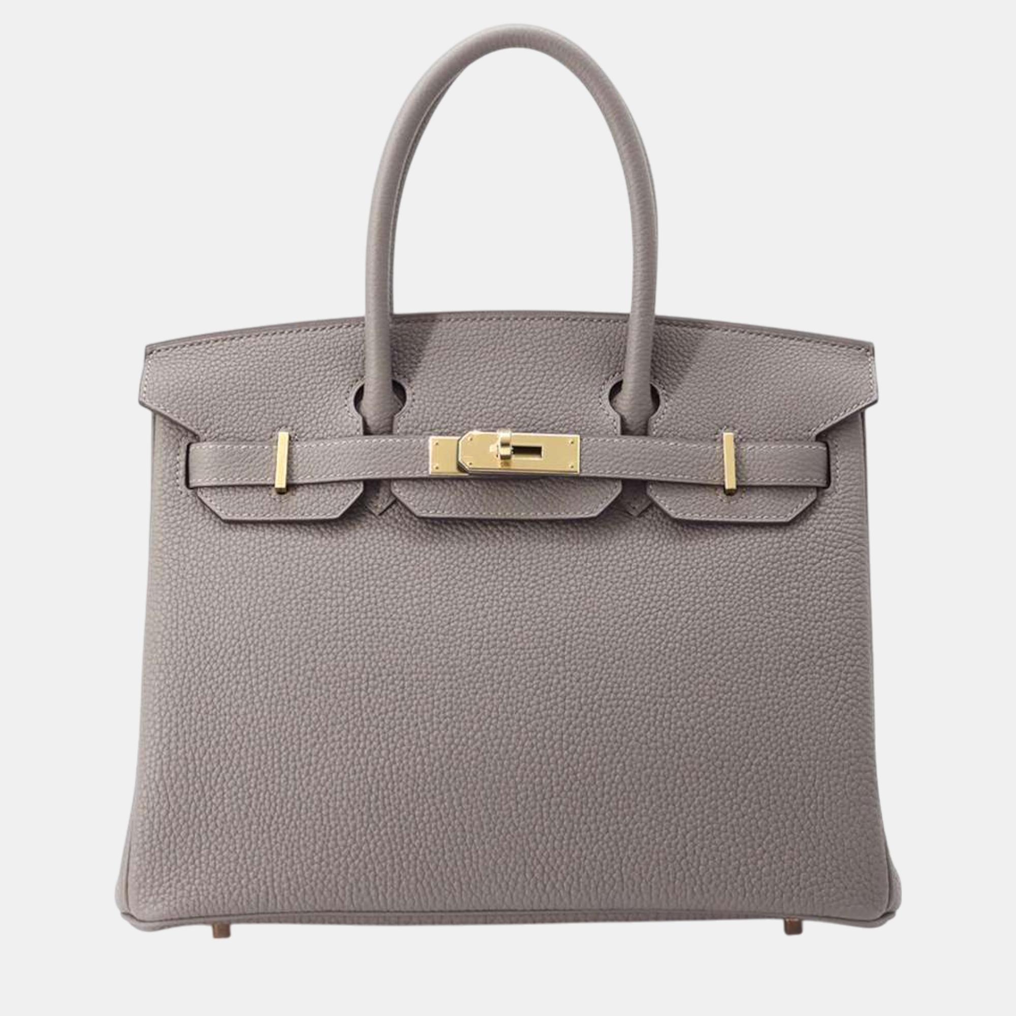 

Hermes Birkin Gris Meyer Togo Leather Size, Grey