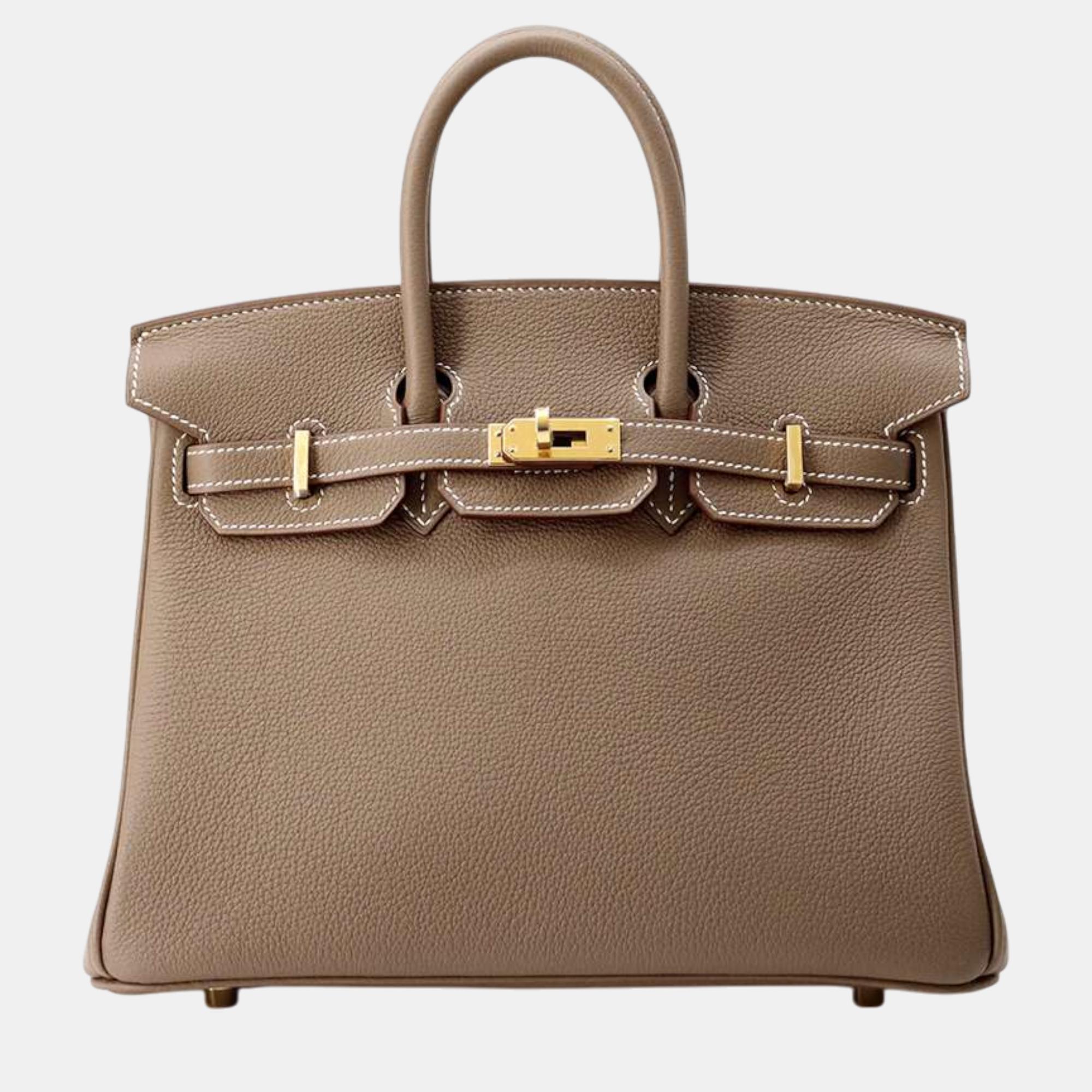 

Hermes Birkin Etoupe Togo Leather Size, Brown