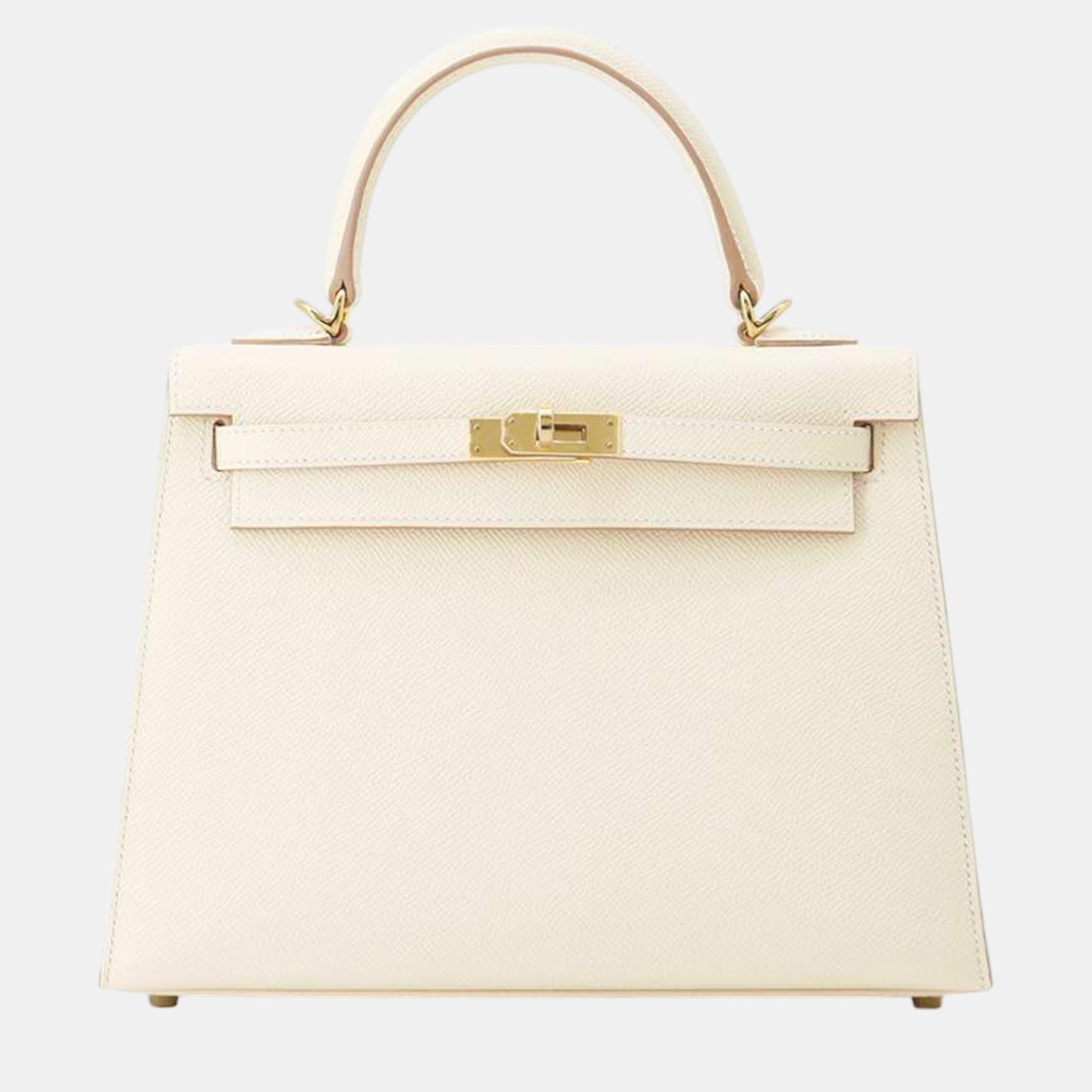 

Hermes Kelly Sellier Craie Epsom Size, Cream