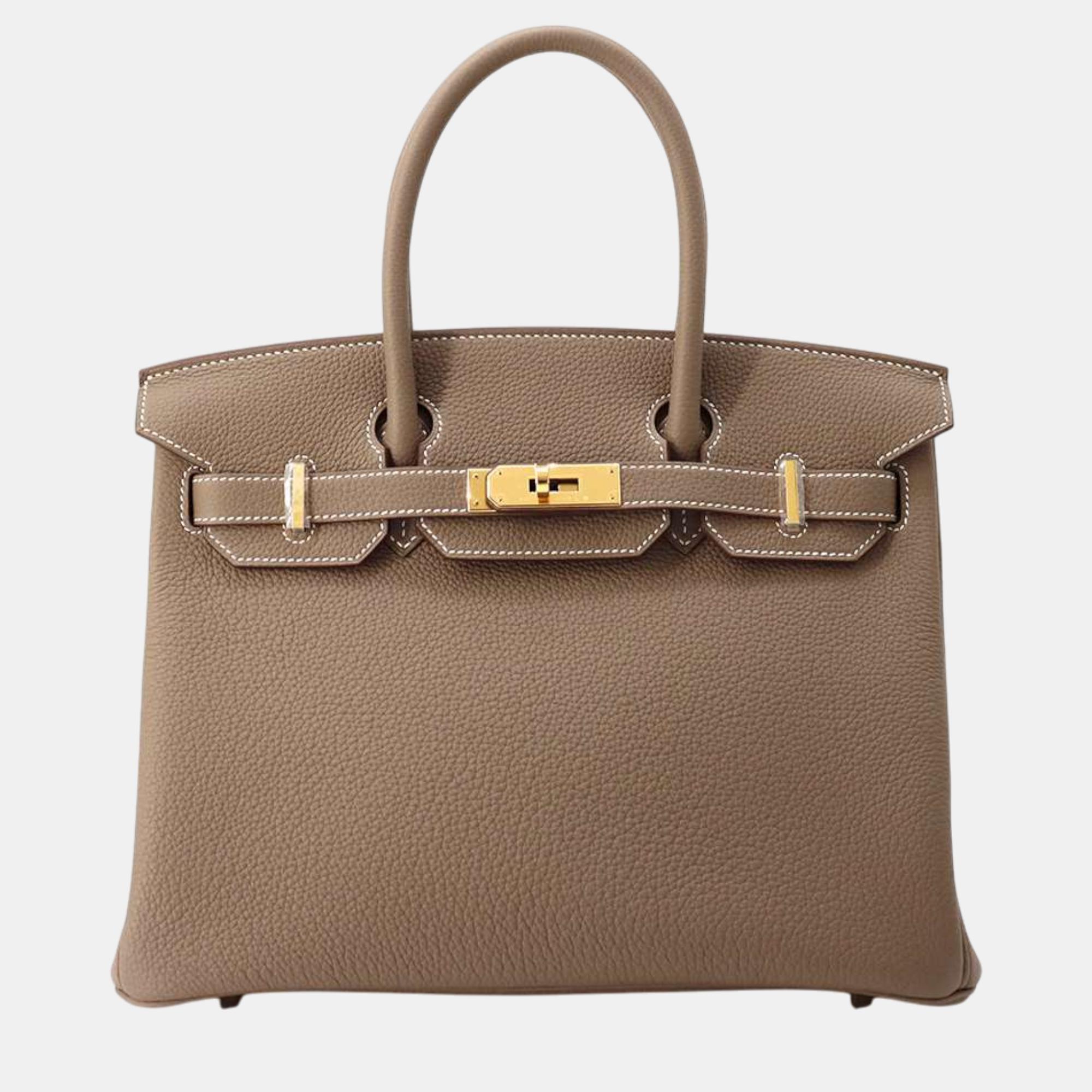 

Hermes Birkin Etoupe Togo Leather Size, Brown