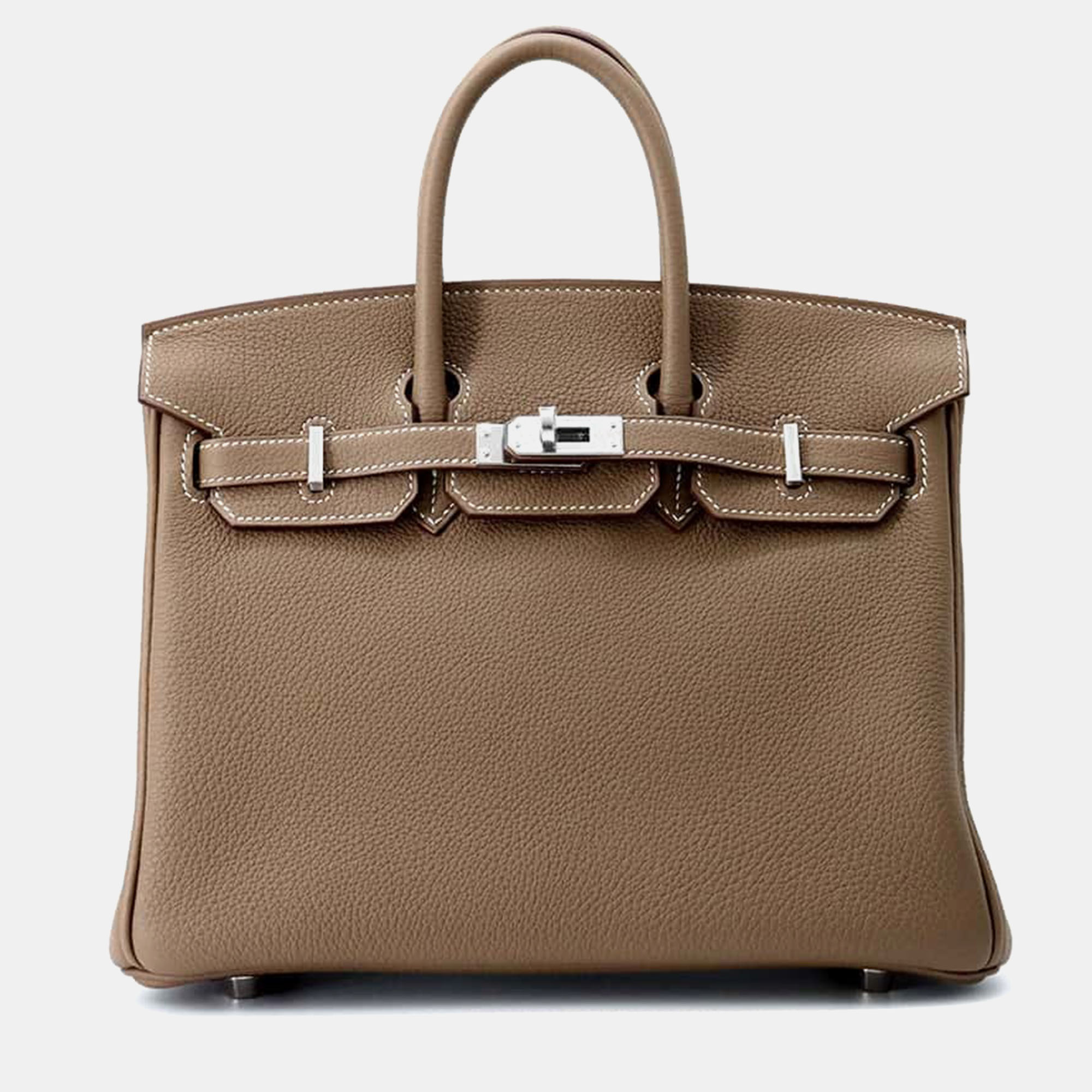 

Hermes Etoupe Togo Leather Birkin 25, Brown