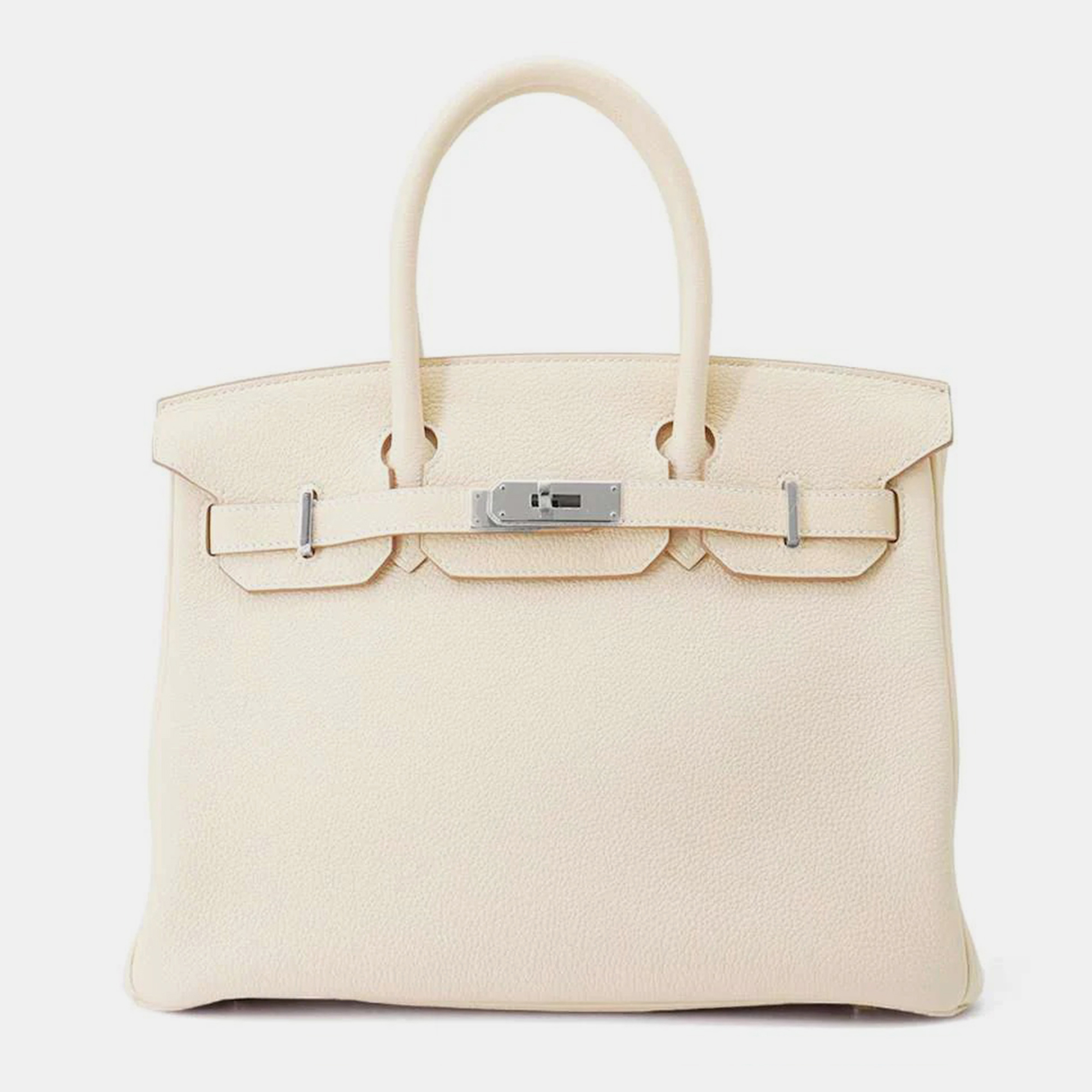

Hermes Craie Togo Leather Birkin 30 Tote Bag, Cream