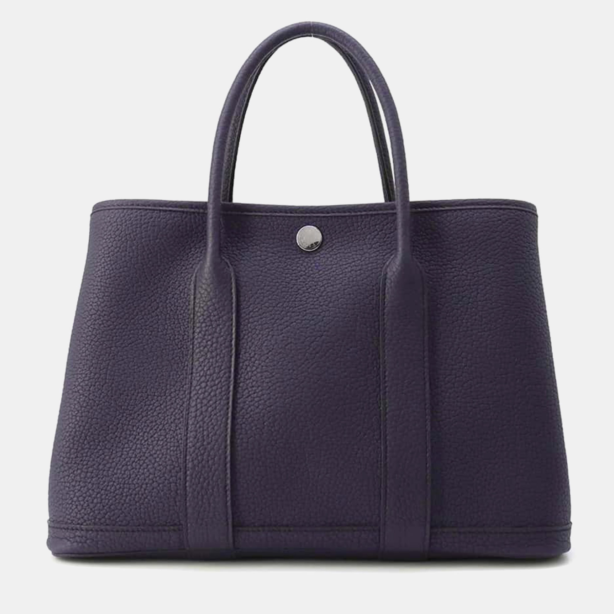 

Hermes Blue Indigo Negonda Leather Garden Party TPM Tote Bag