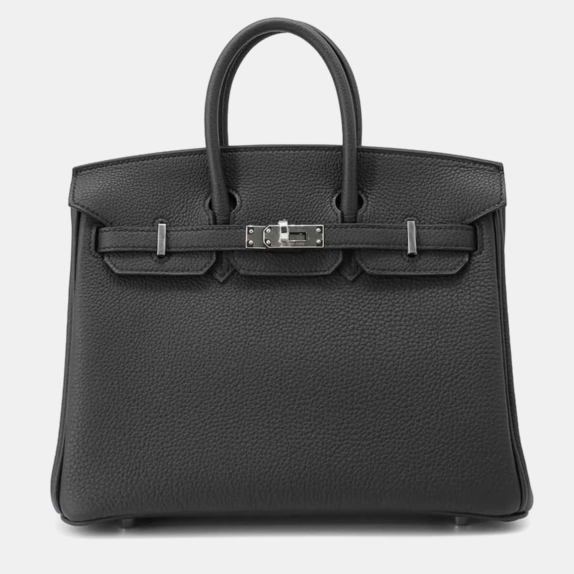 

Hermes Plomb/Vert Olive Togo Leather Verso Birkin Size, Black