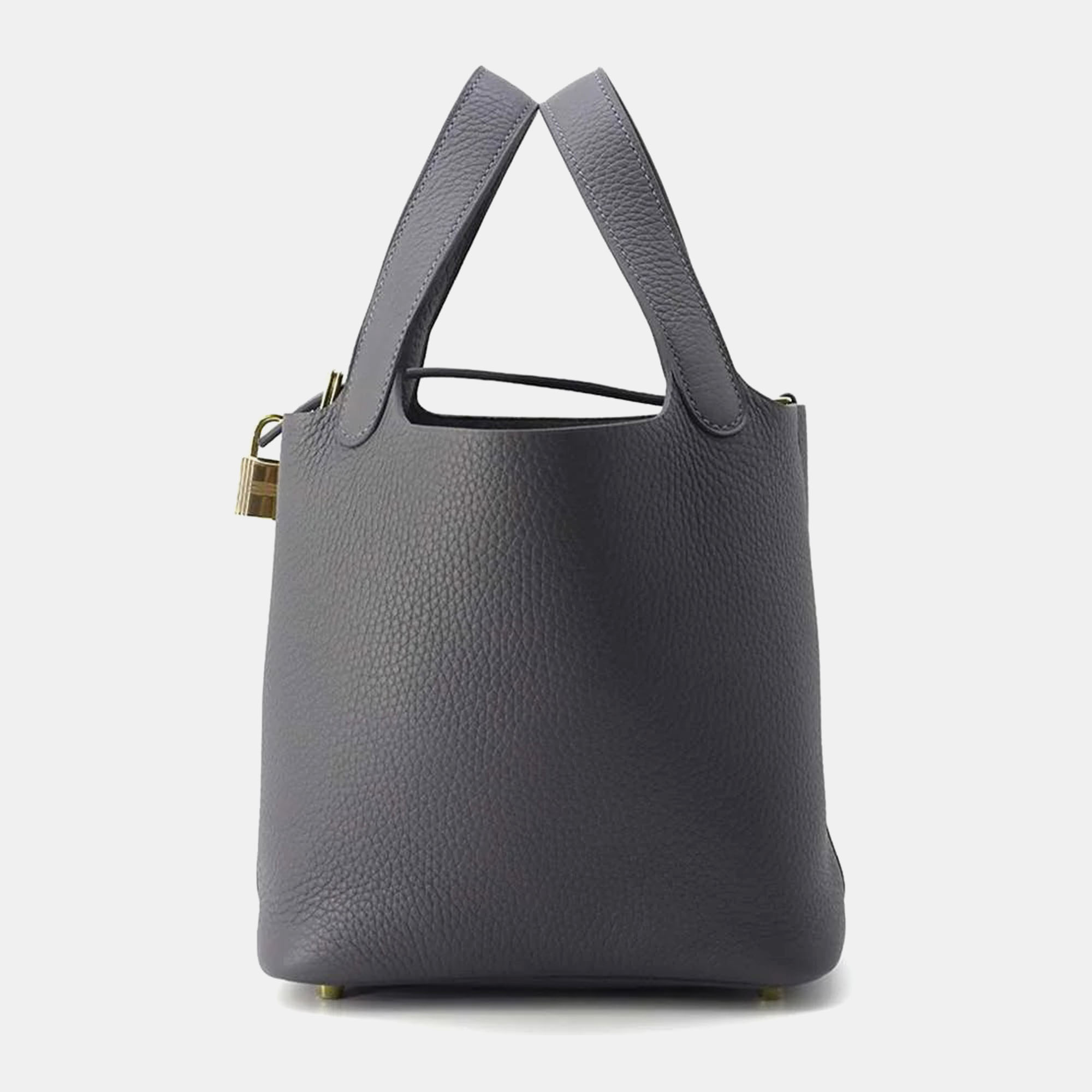 

Hermes Ardoise Taurillon Clemence Picotin Lock Size Pm, Grey
