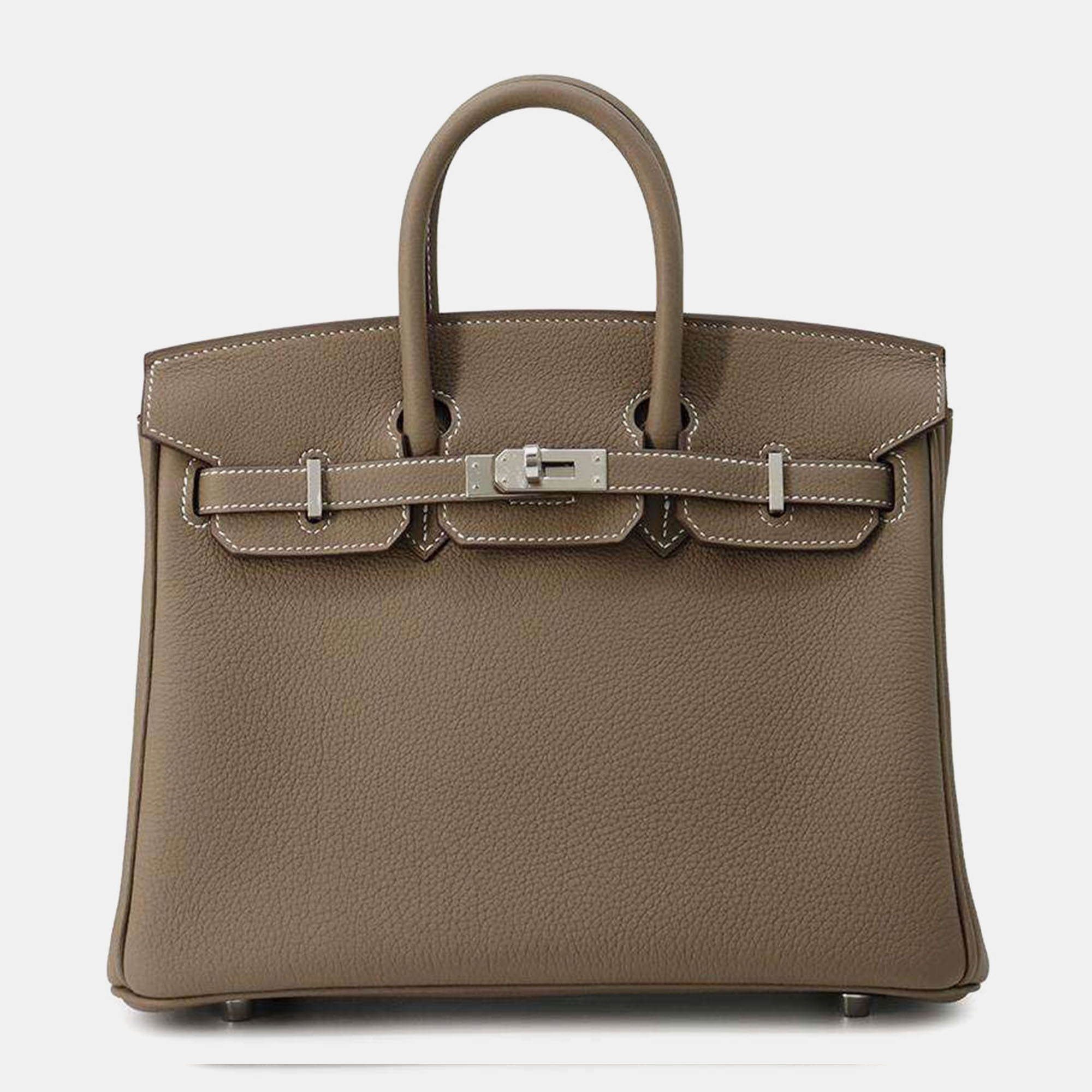 

Hermes Etoupe Togo Leather Birkin 25, Brown