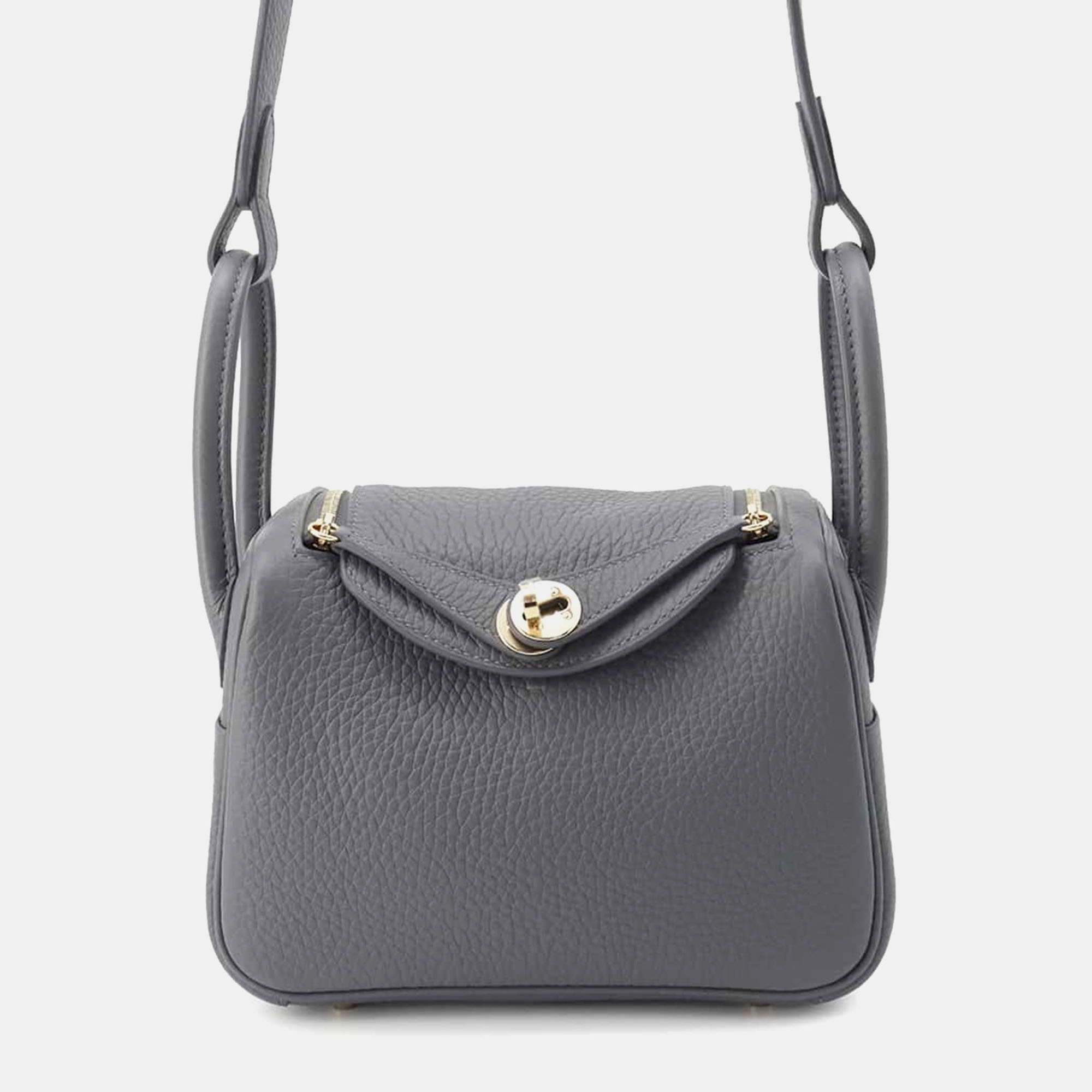 

Hermes Ardoise Taurillon Clemence Lindy2 Mini, Black