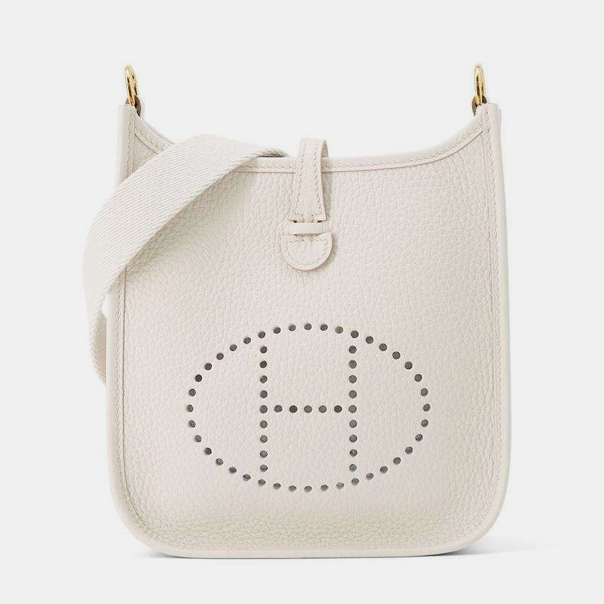 

Hermes Beton Taurillon Clemence Long Evelyne TPM, White