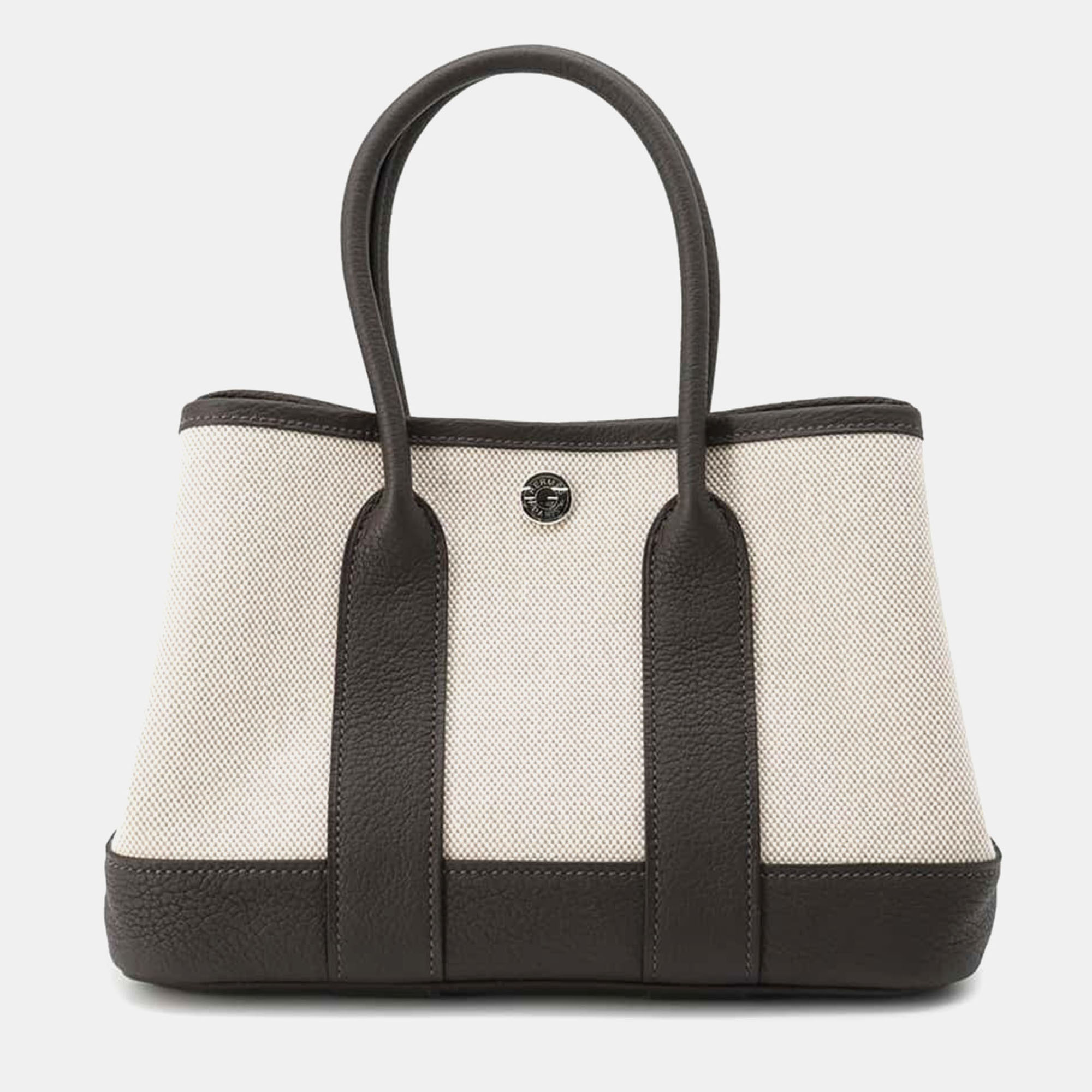 

Hermes Ecru/Beige/Ebene Toile H Viking Negonda Leather Neo Garden 23