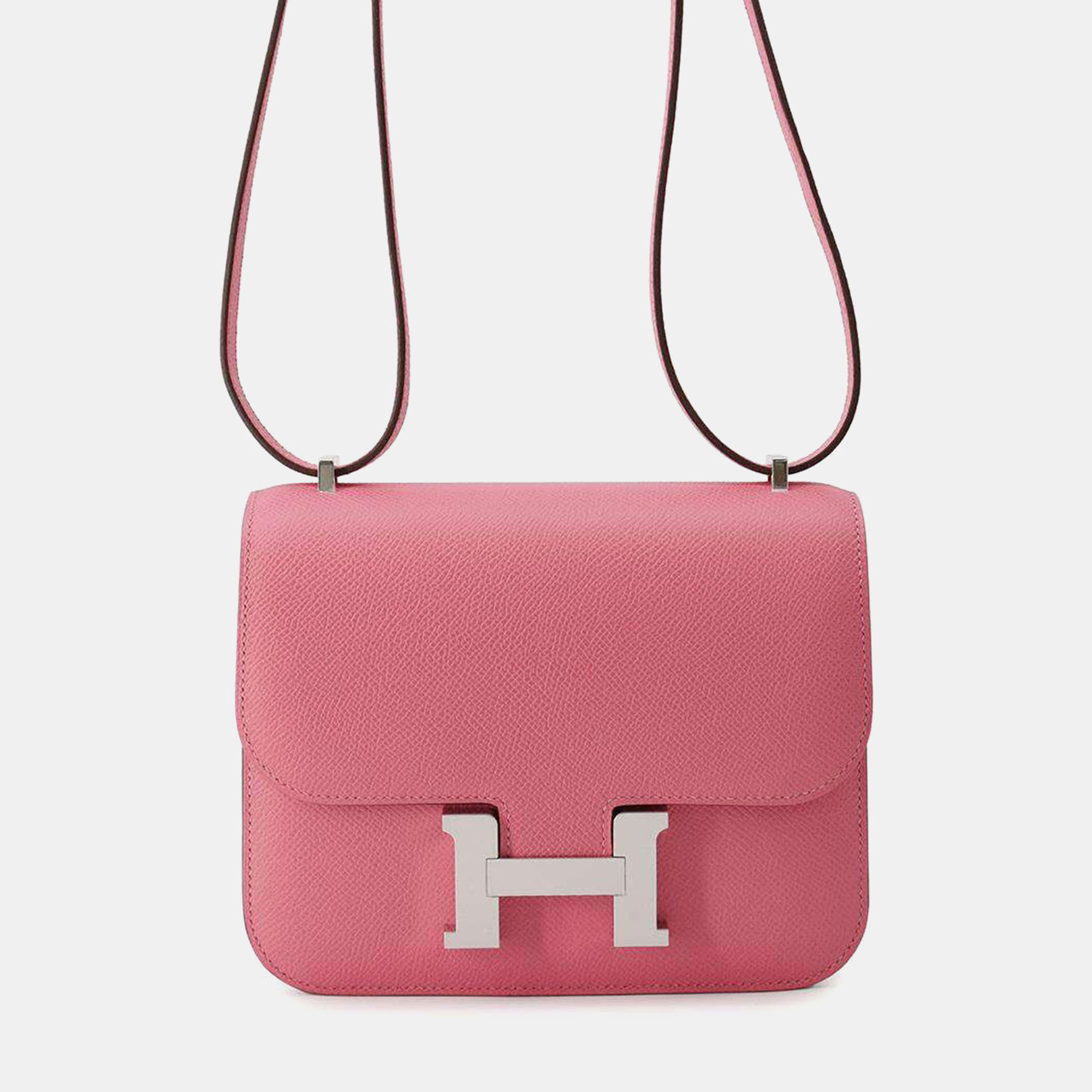 

Hermes Rose Azalee Epsom Constance3 Miroir Mini, Pink