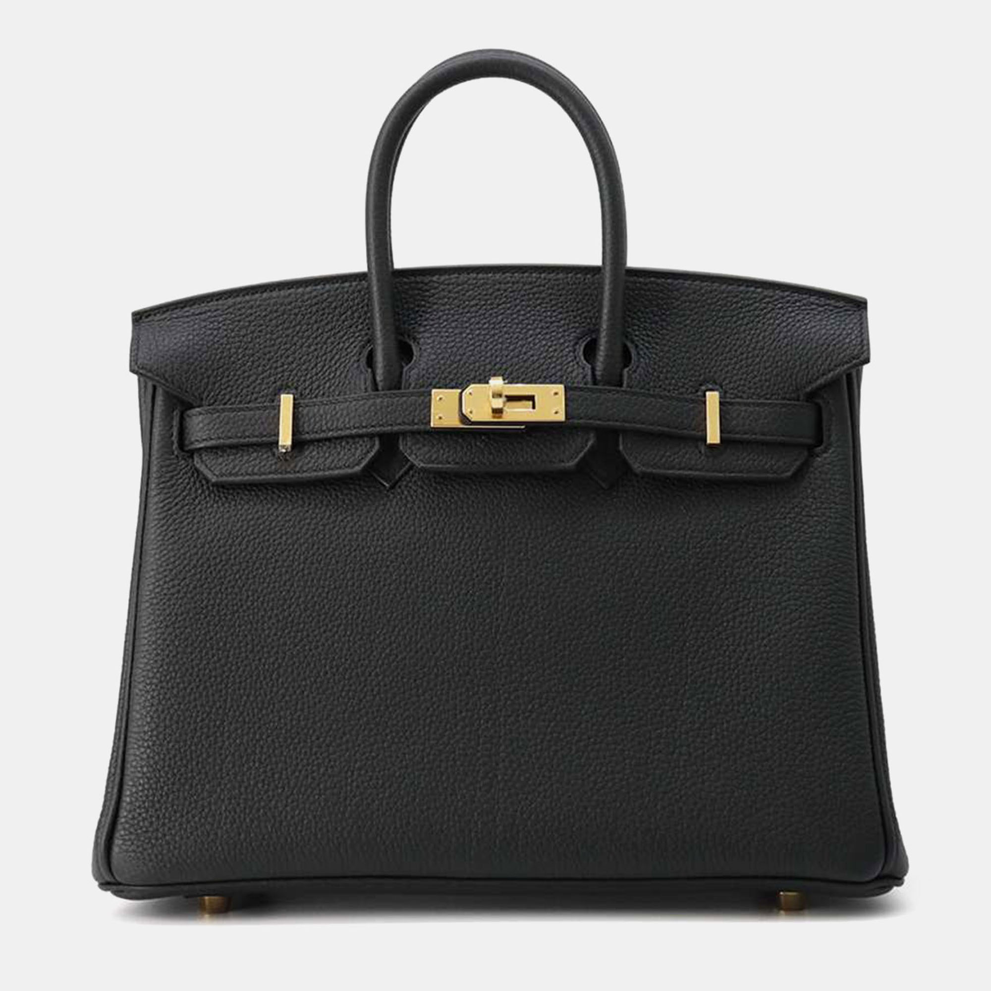 

Hermes Black/Toundra Togo Leather Verso Birkin 25