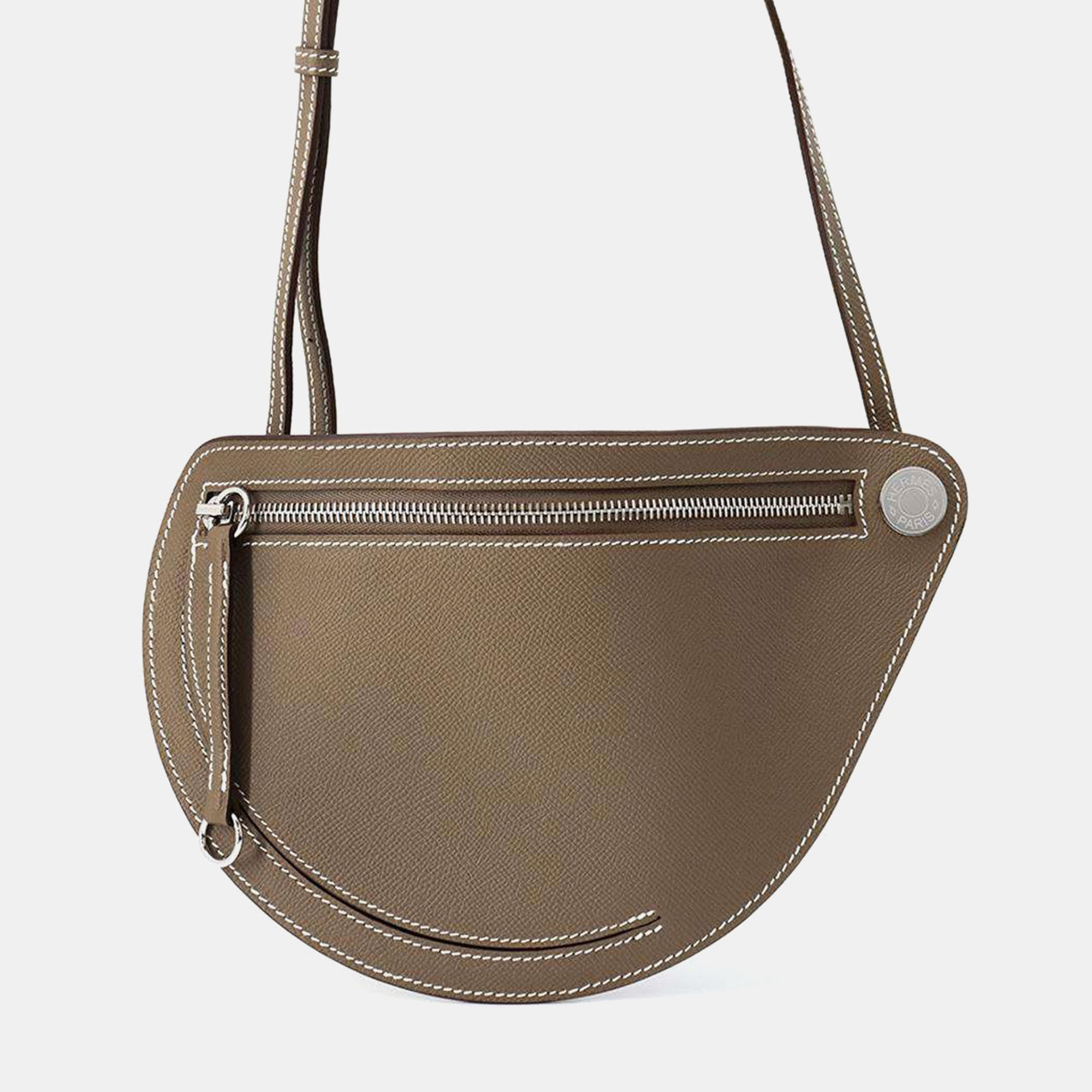 

Hermes Etoupe Epsom Petite Course Shoulder Bag, Brown