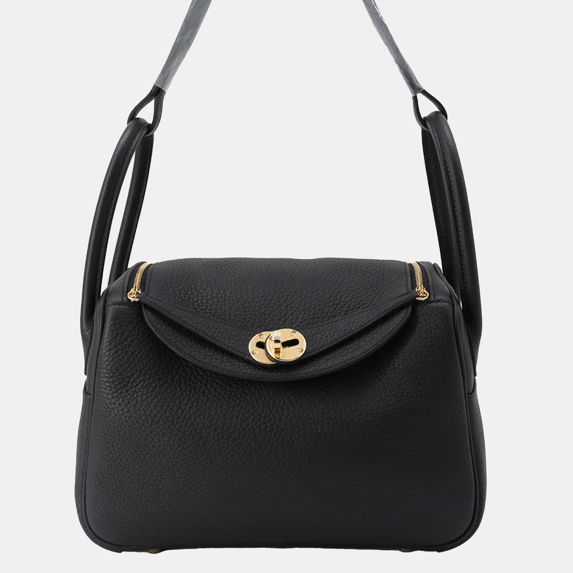 

Hermes Black Taurillon Clemence Lindy 26