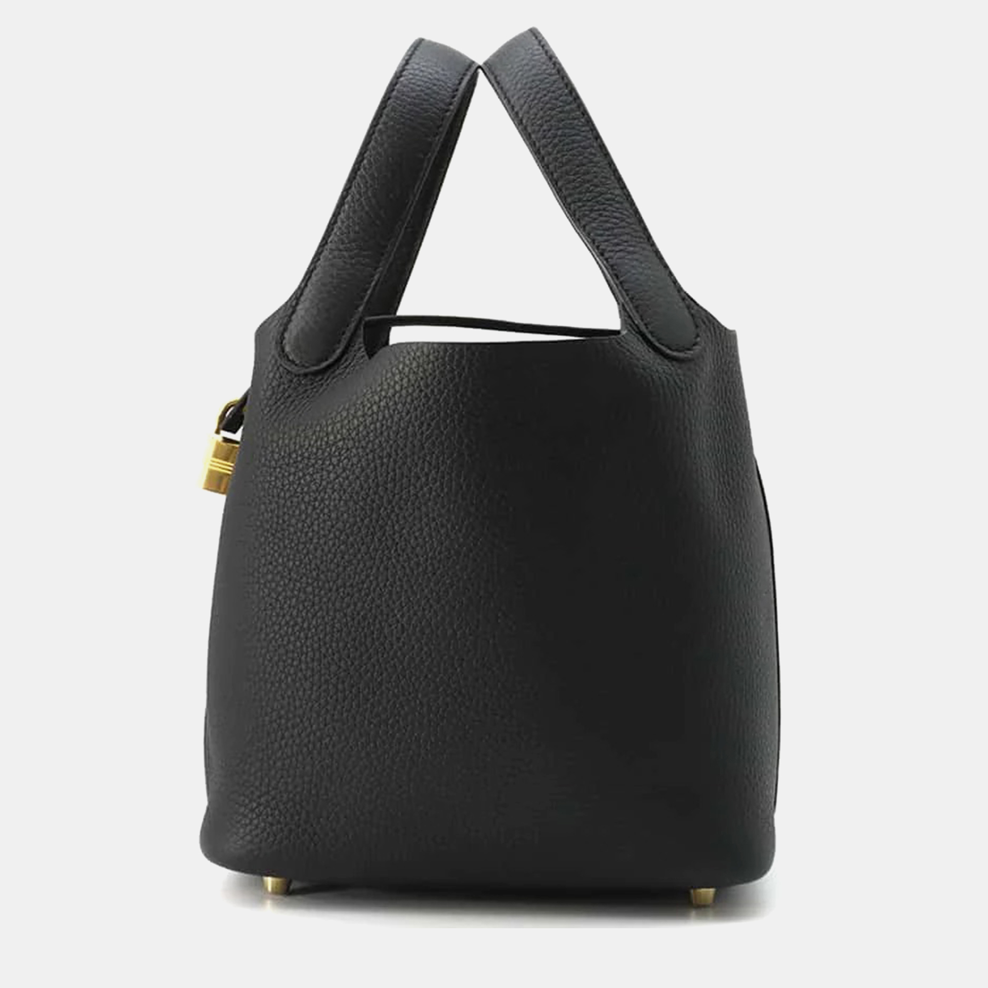 

Hermes Black Taurillon Clemence Picotin Lock 18 Bag