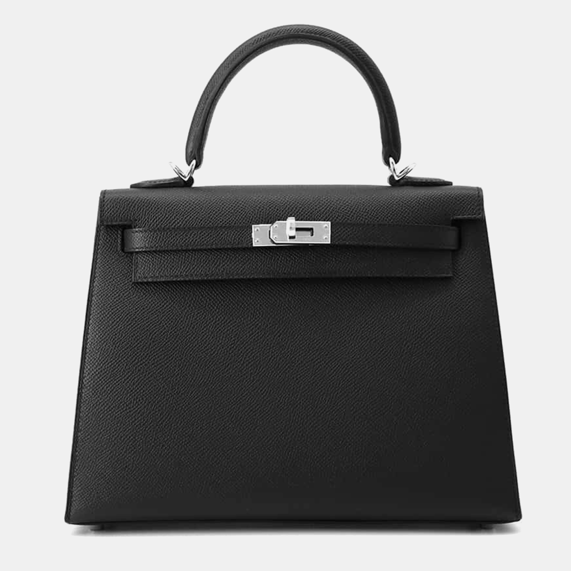 

Hermes Black Epsom Kelly Sellier 25 Tote Bag