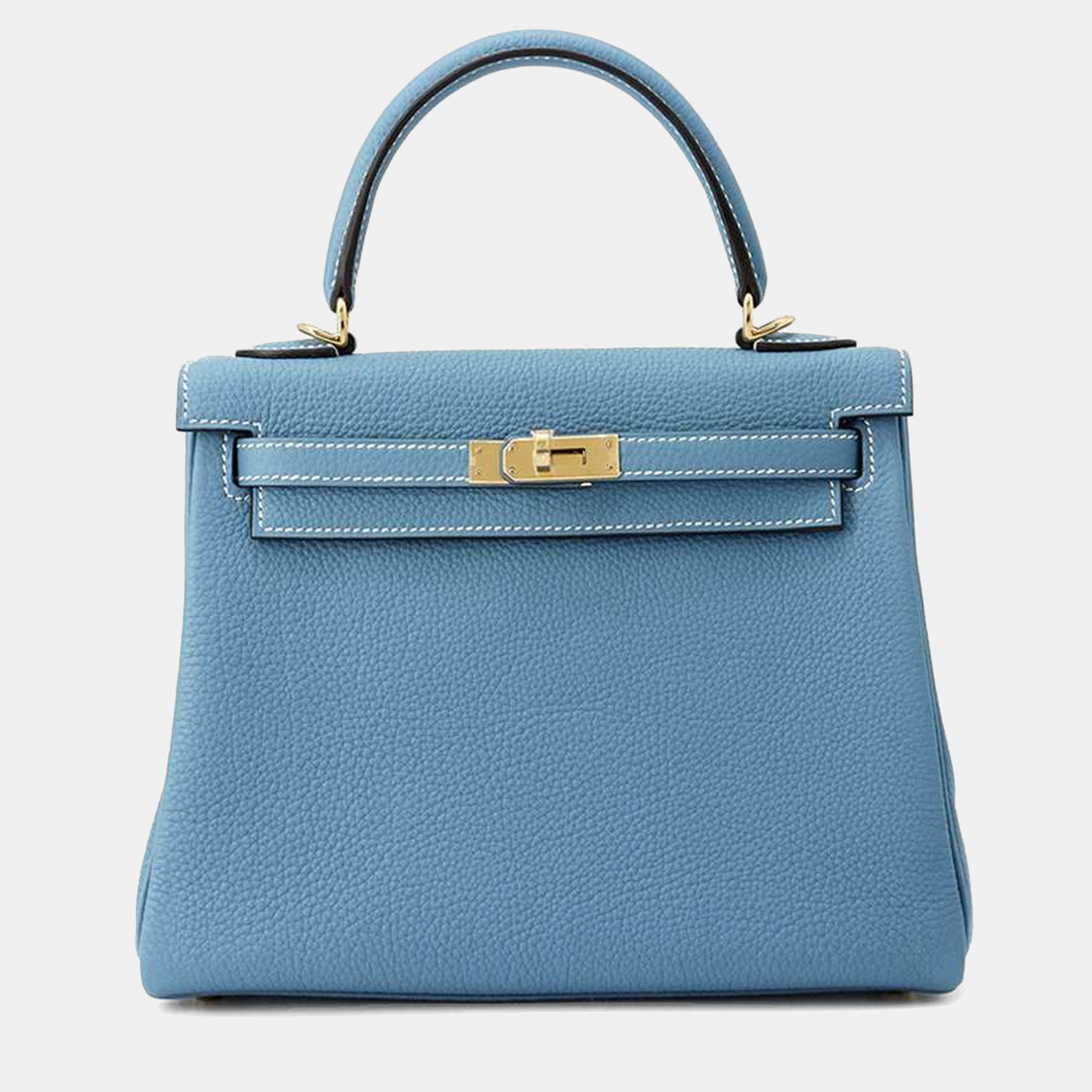 

Hermes New Blue Jean Togo Leather Kelly Retourne Size