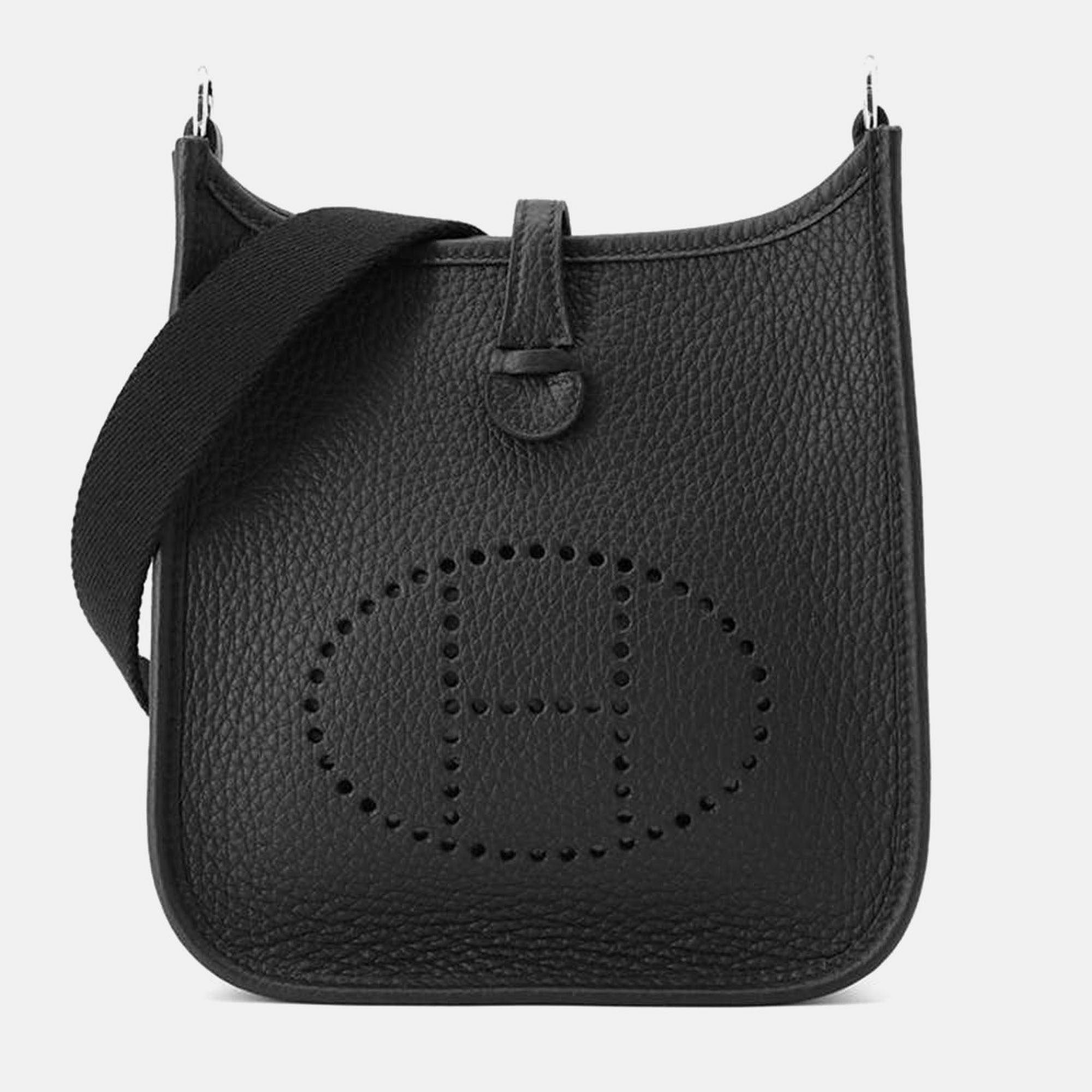 

Hermes Black Taurillon Clemence Evelyne Long Size TPM