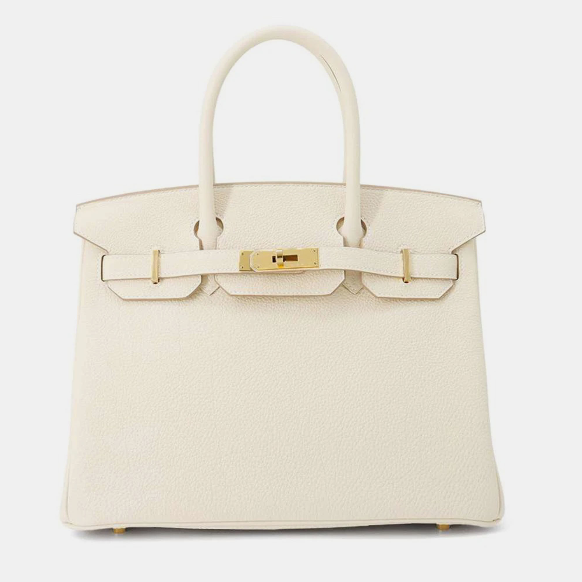 

Hermes Craie Togo Leather Birkin Size, Cream