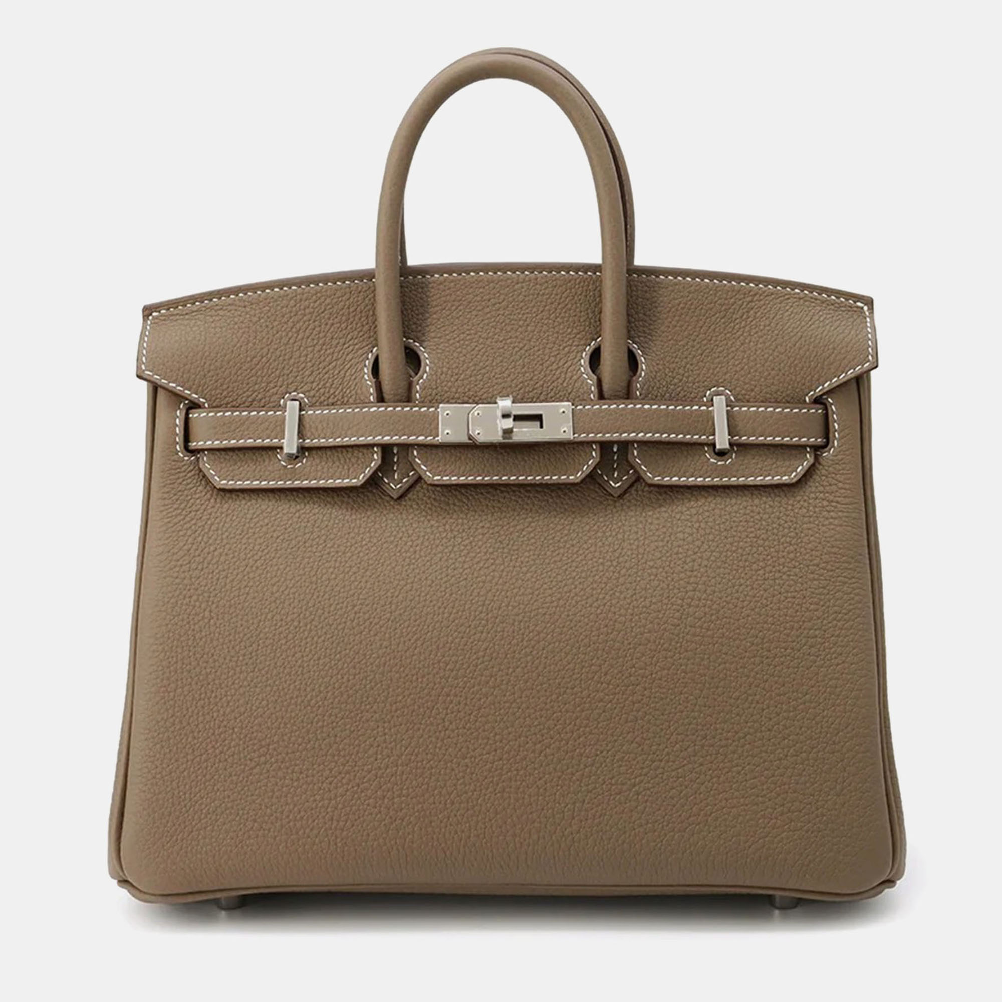

Hermes Etoupe  Togo Leather Birkin Size, Brown