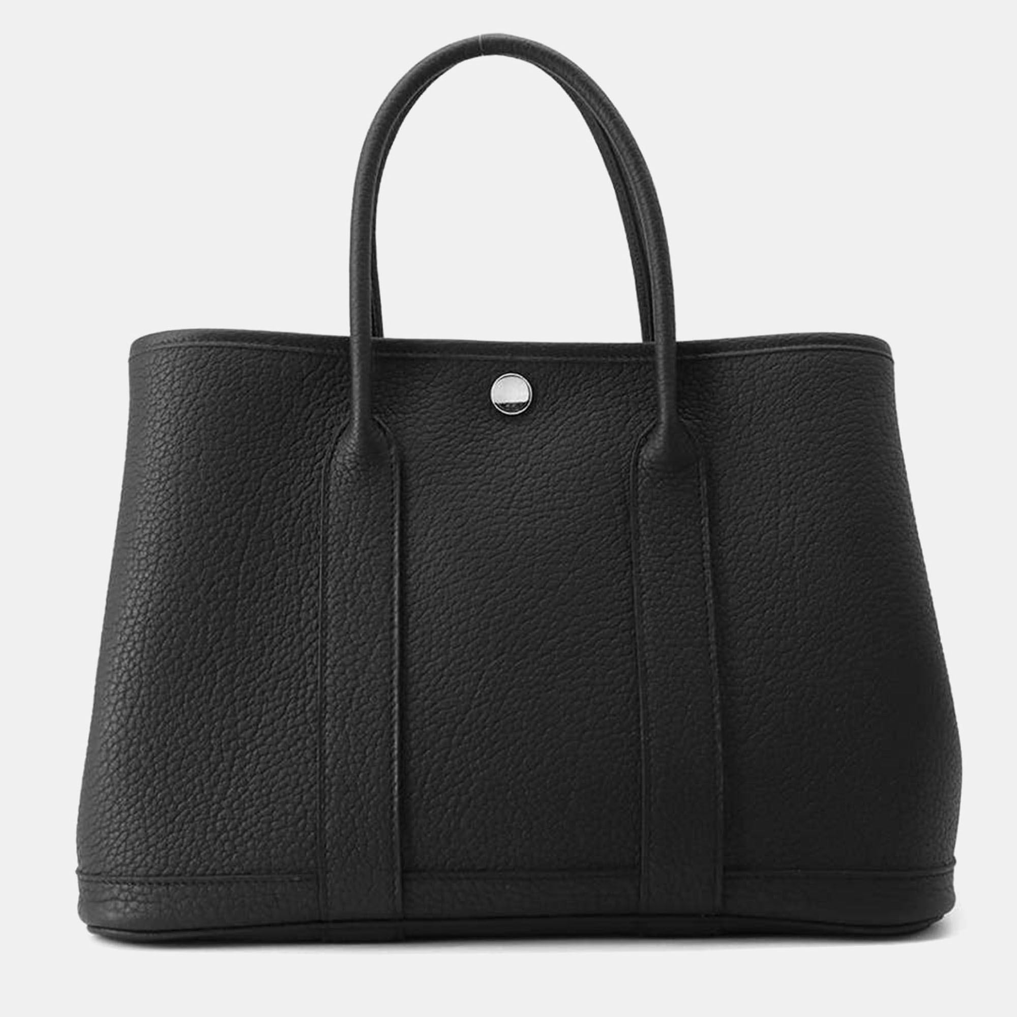 

Hermes Black Negonda Leather Garden Party Size Tpm