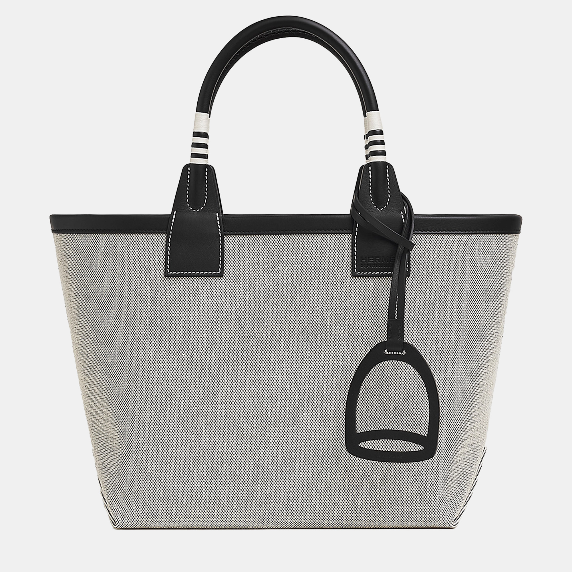 

Hermes Ecru Black Sac Steeple 25 Bag