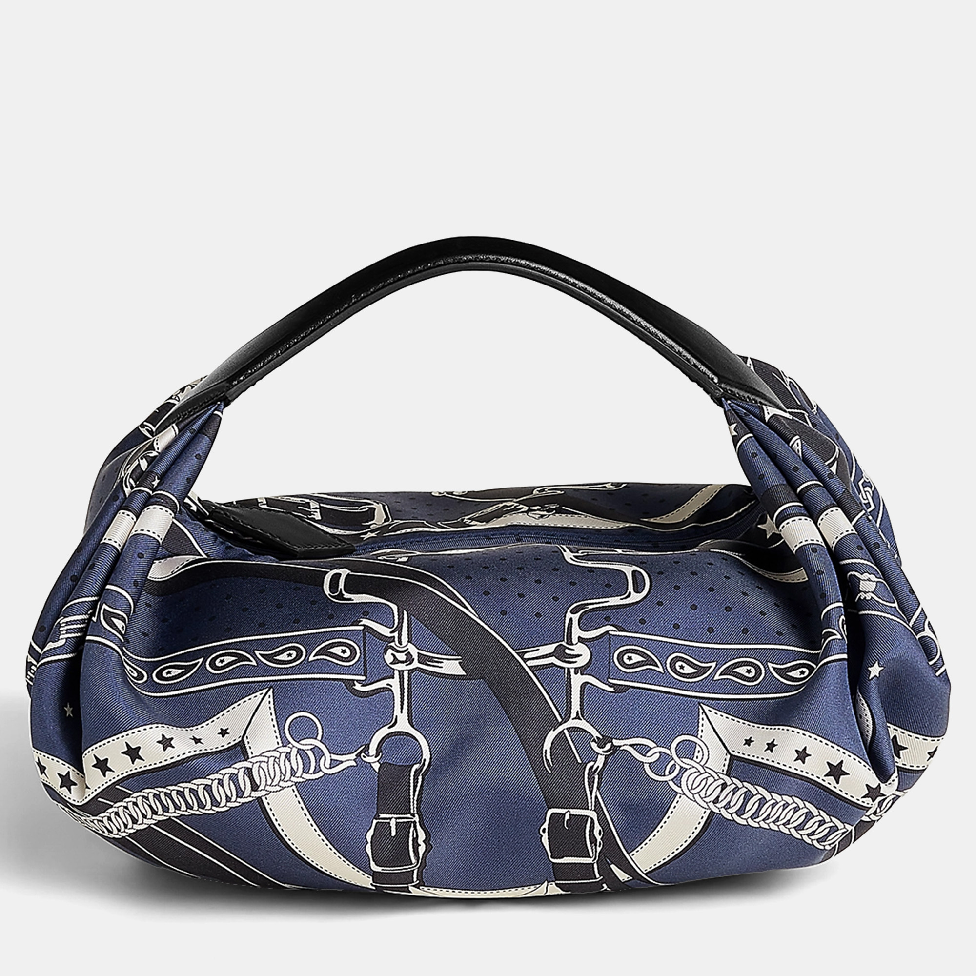 

Hermes Bleu Indigo Noir Balusoie bag, Blue