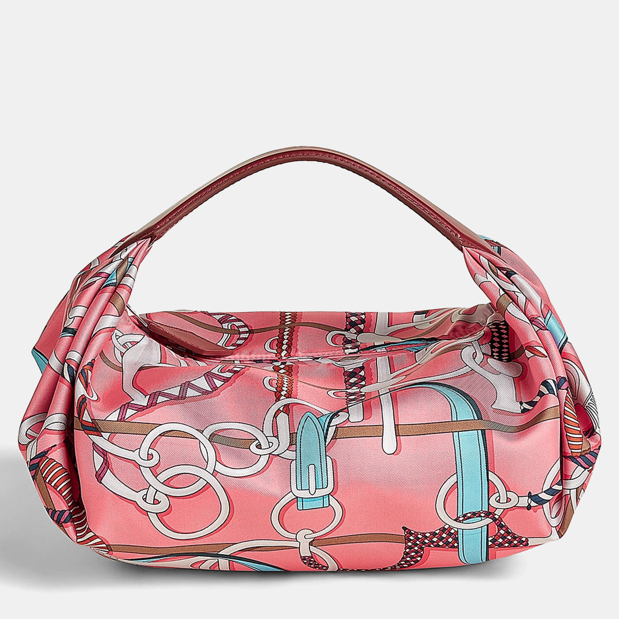 

Hermes Rose Azalee Gris Perle Rouge H Balusoie Bag, Pink