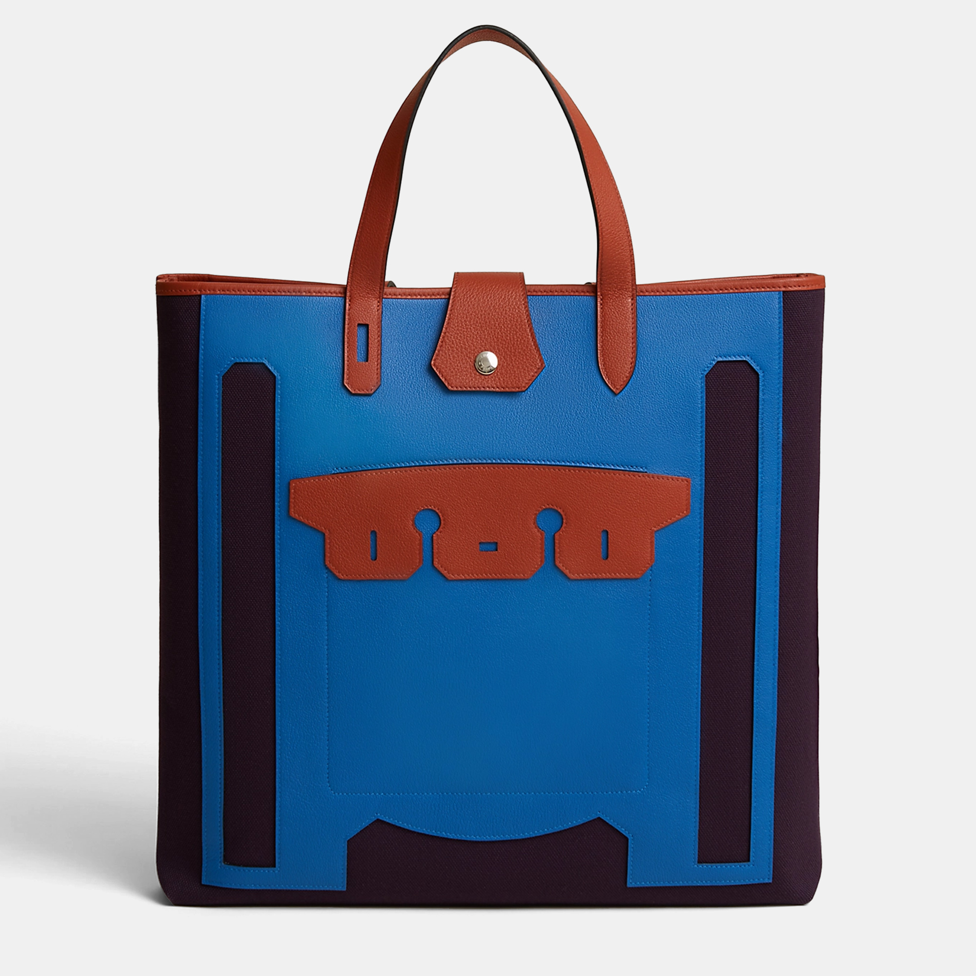 

Hermes Sac Decoupe Monsieur B, Grand Modele Bag, Blue