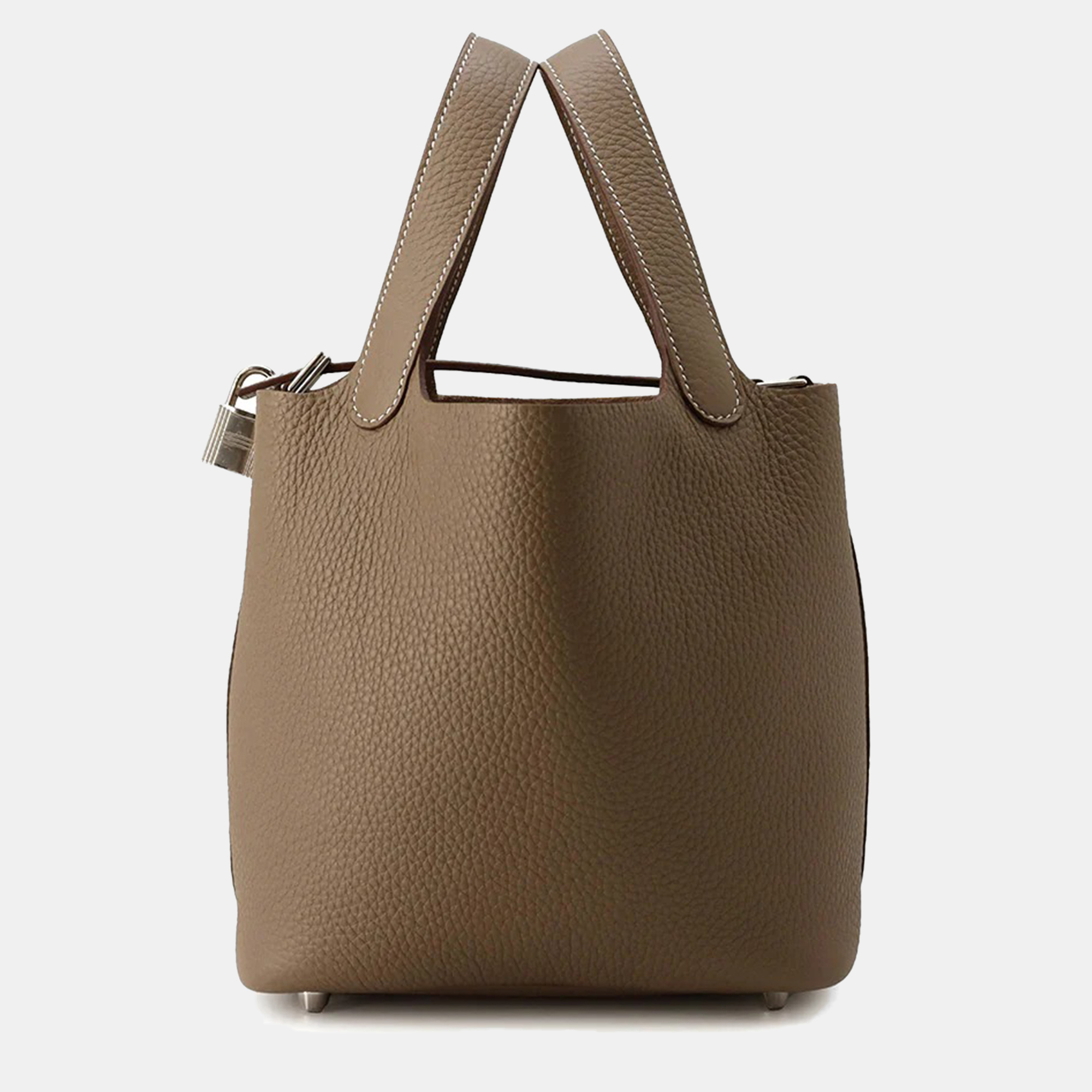 

Hermès Etoupe Taurillon Clemence Picotin Lock 18, Brown
