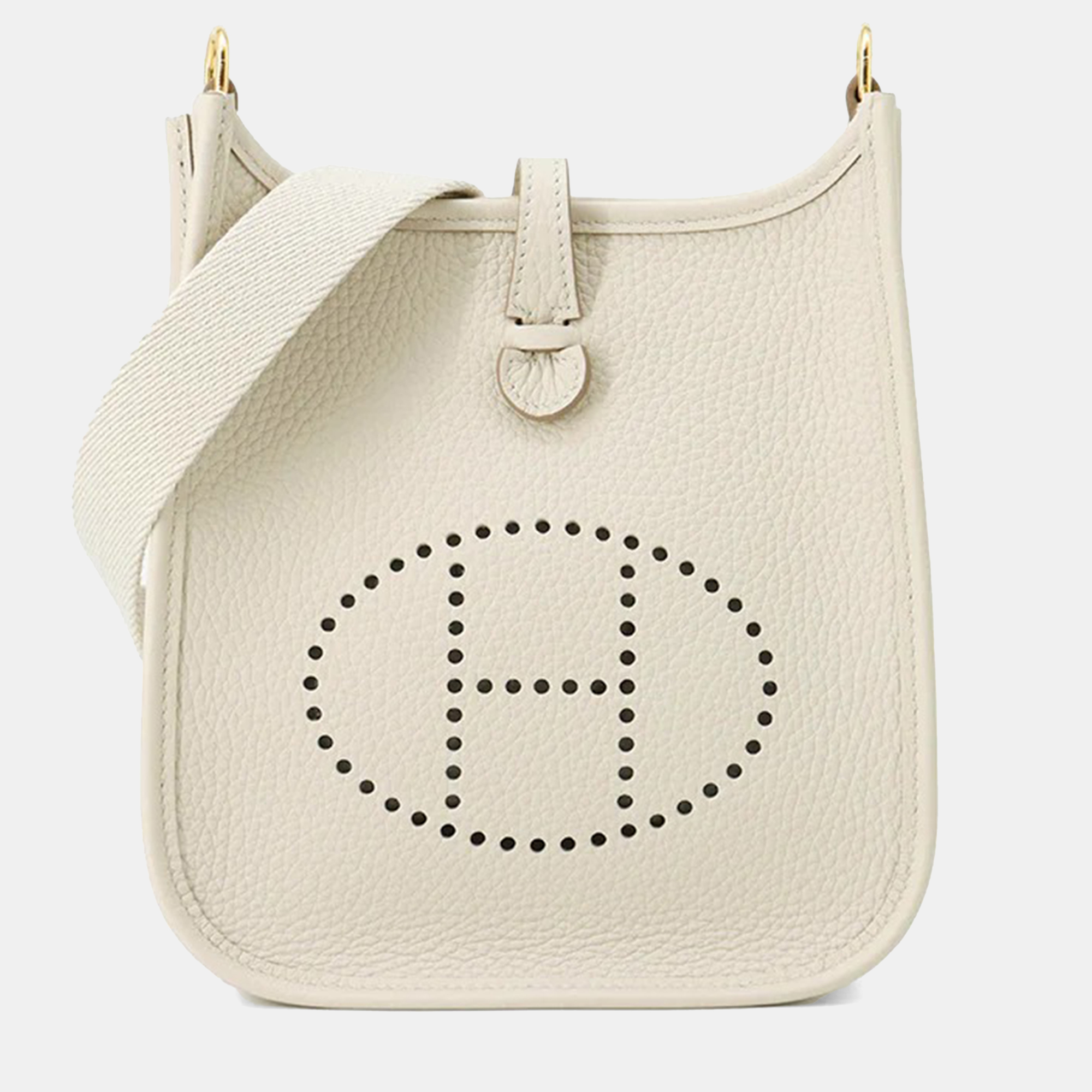 

Hermès Beton Taurillon Clemence Evelyne Long TPM, Cream