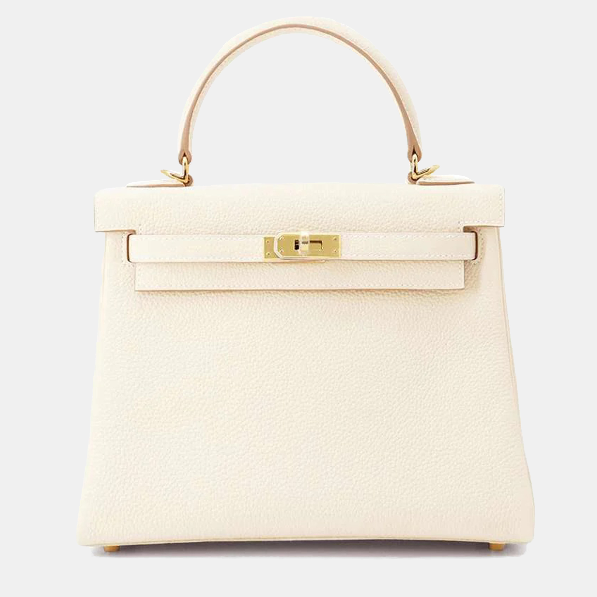 

Hermès Craie Togo Leather Kelly Retourne 25, Cream