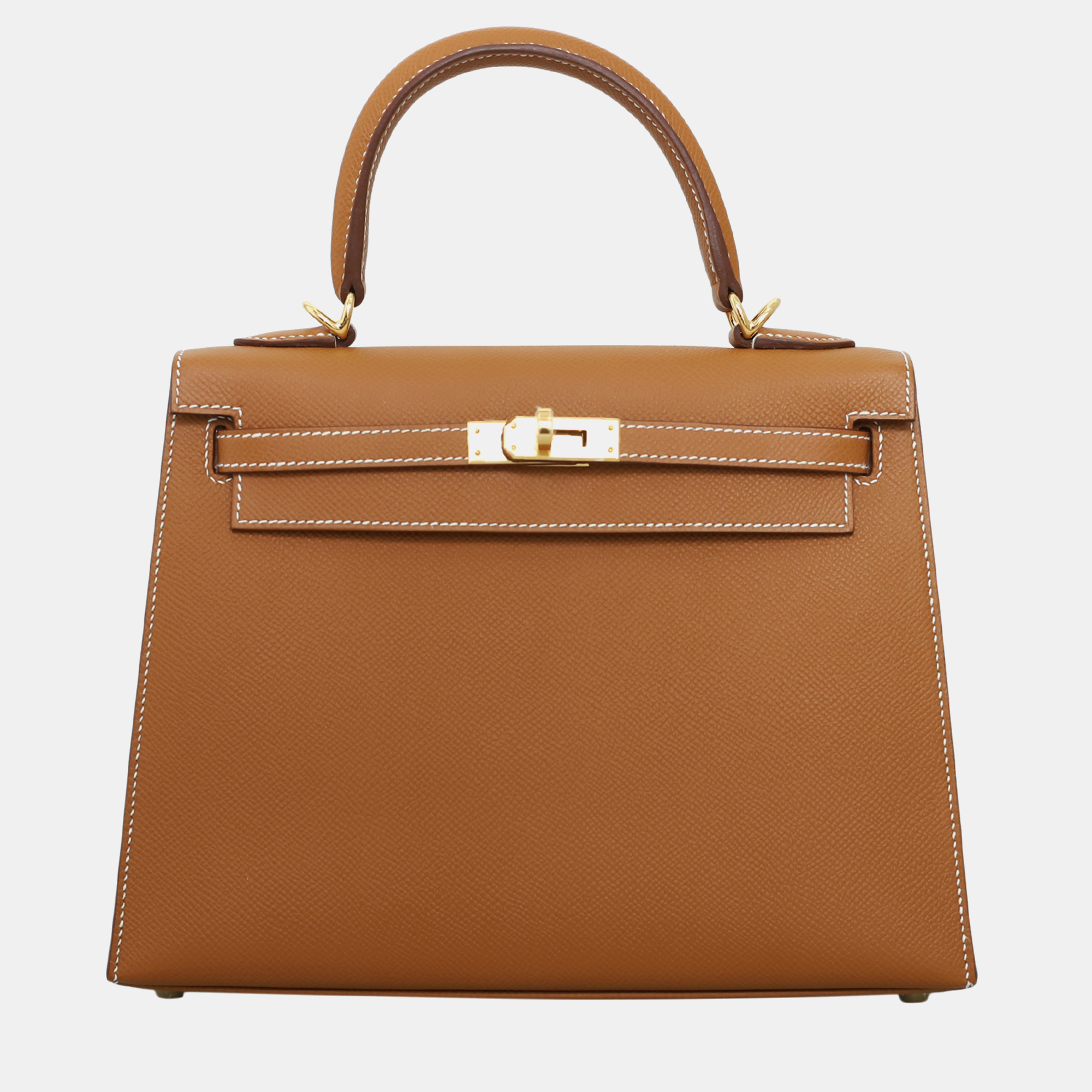 

Hermes Kelly 25 Gold Epsom Sellier Bag, Brown