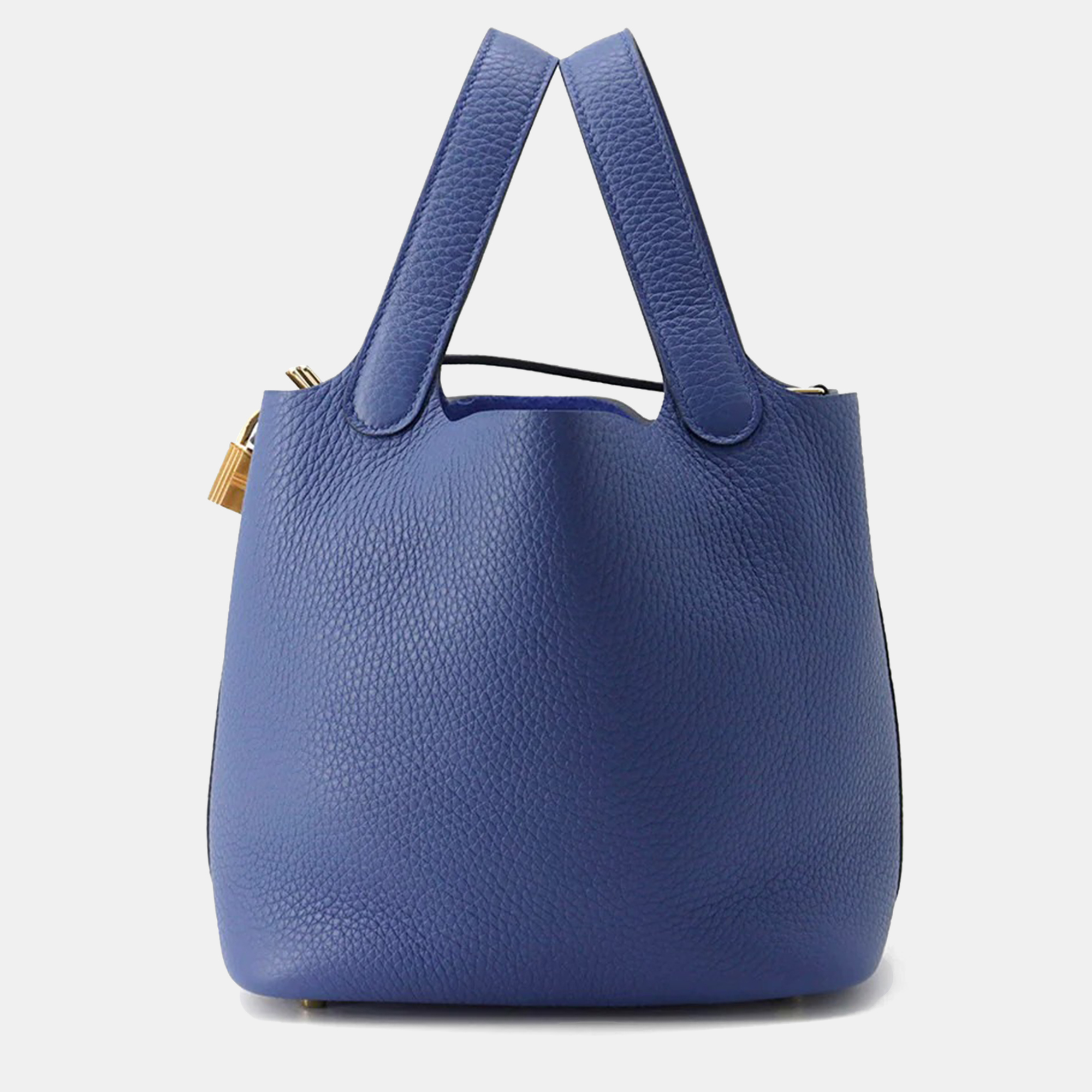 

Hermes Picotin Lock 18 Blue Taurillon Clemence Leather Tote Bag