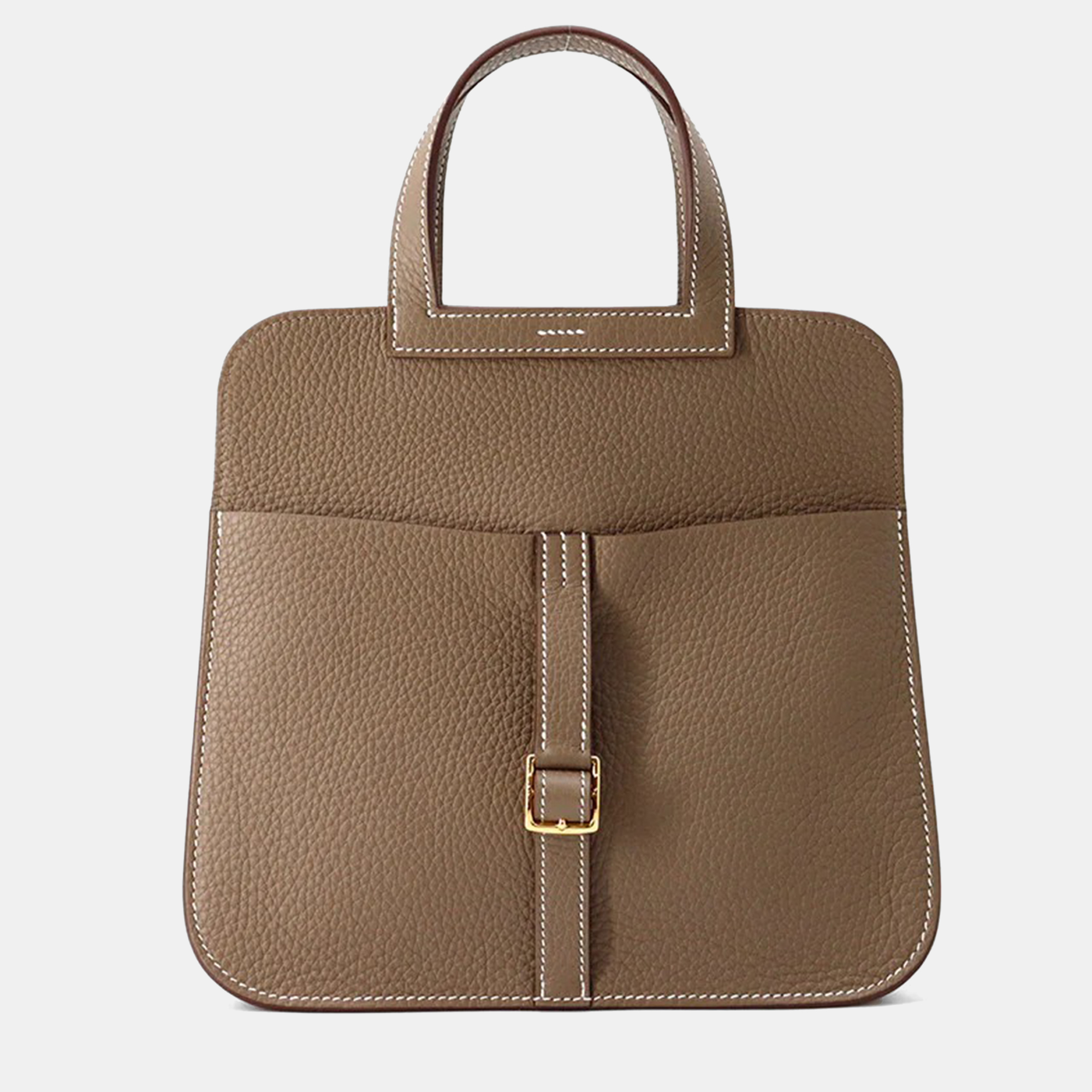 

Hermes Halzan 25 Etoupe Taurillon Clemence Shoulder Bag, Brown