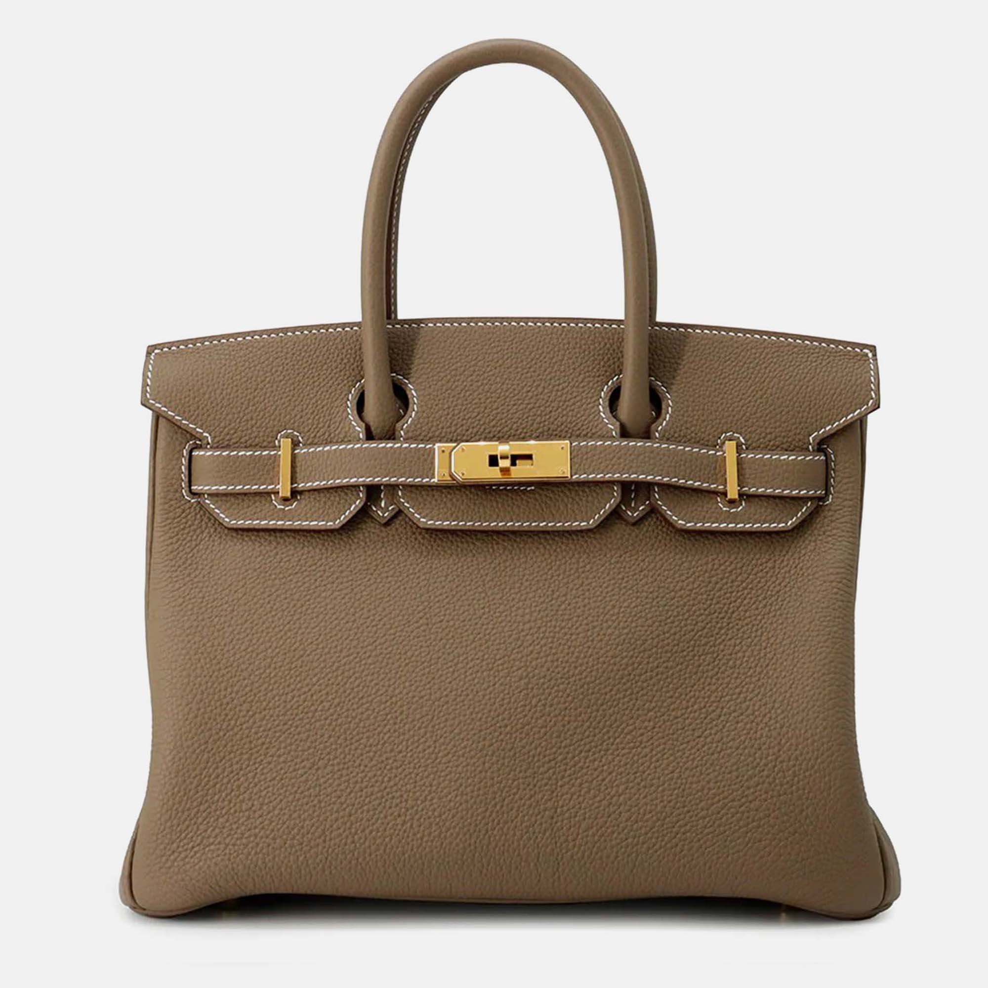 

Hermes Birkin 30 Etoupe Togo Leather Tote Bag, Brown